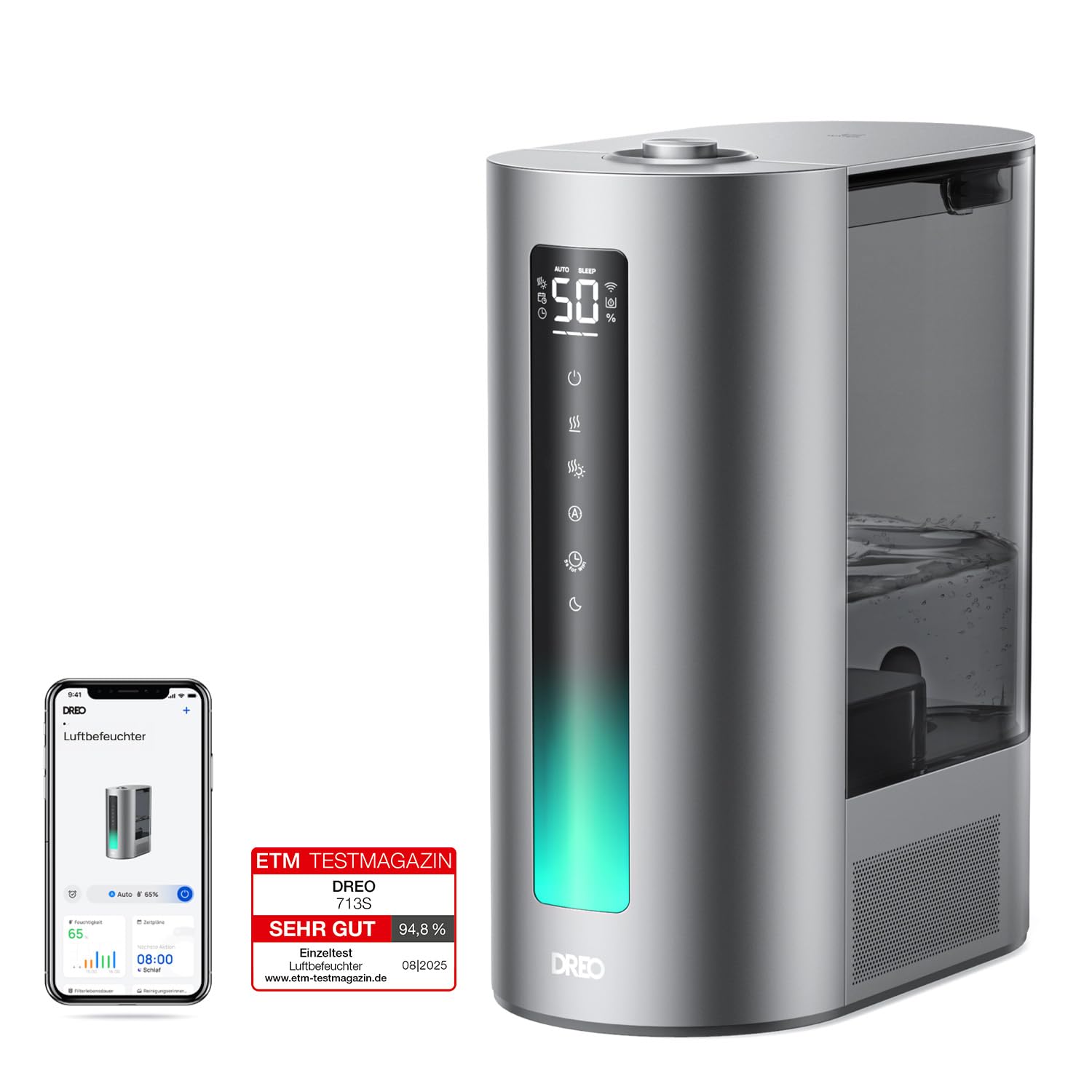 Dreo Smart DR-HHM003S – Gaisa mitrinātājs, 6L, nodrošinātājs lielām telpām ar siltu un aukstu miglu, aromadifuzors, darbojas ar Alexa