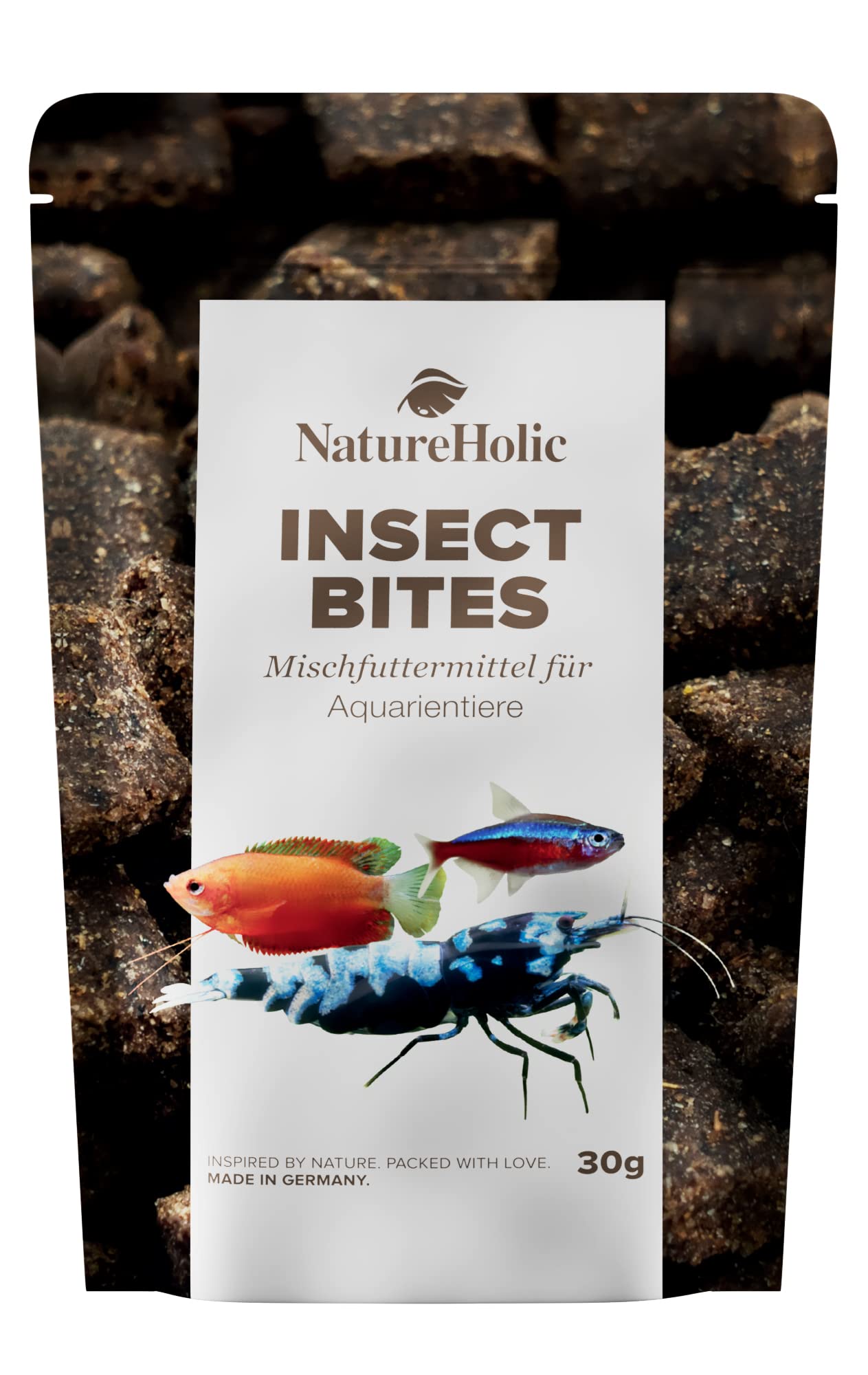 NatureHolic - Barība garnelēm, gliemežiem akvārijā - 30 g
