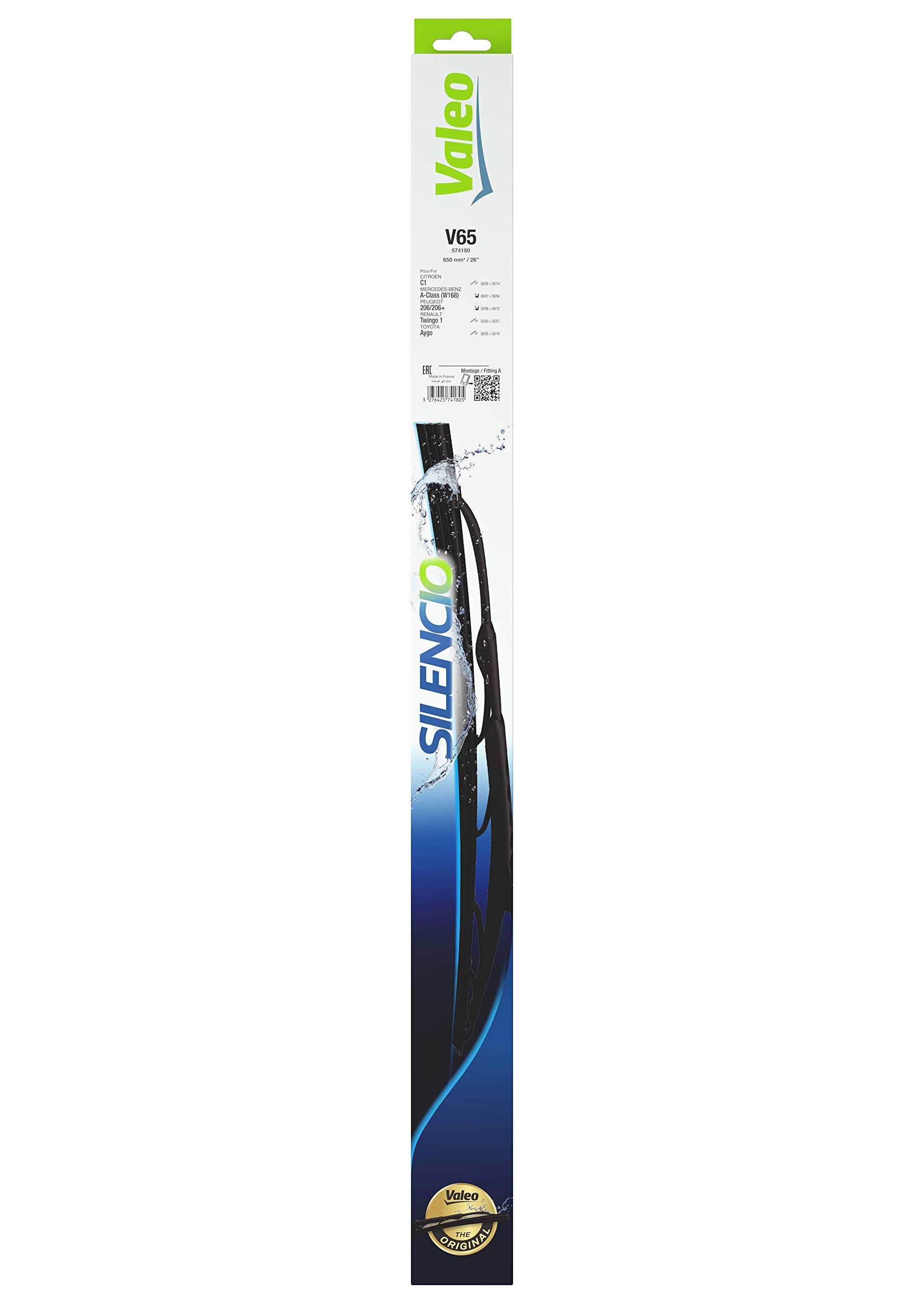 Valeo Silencio 574180 - Loga tīrītāja slotiņa 650mm, izturīga un visu sezonu piemērota