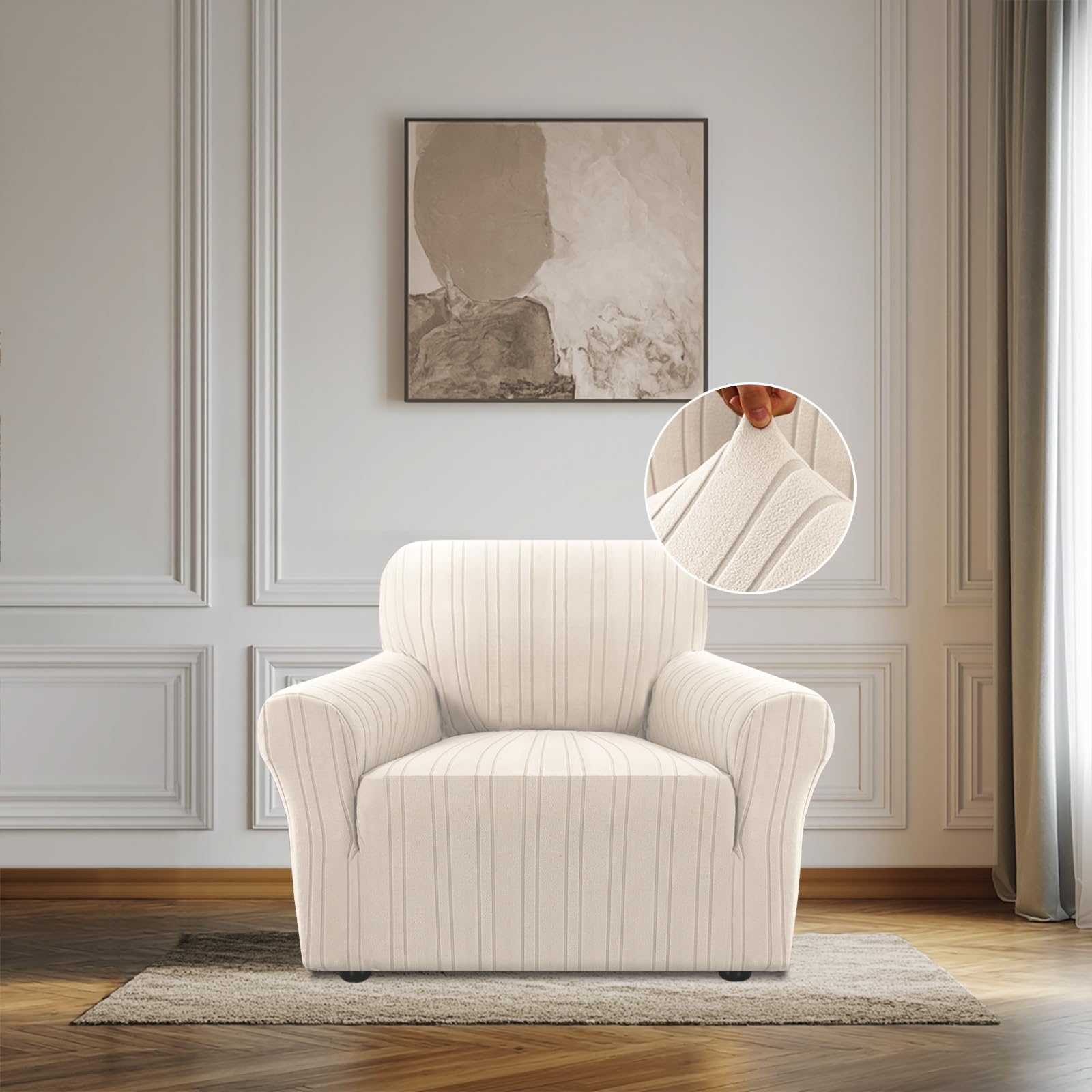 BellaHills - Elastīgs dīvāna pārklājs, 1 sēdētājam, 75-90 cm, mājdzīvniekiem