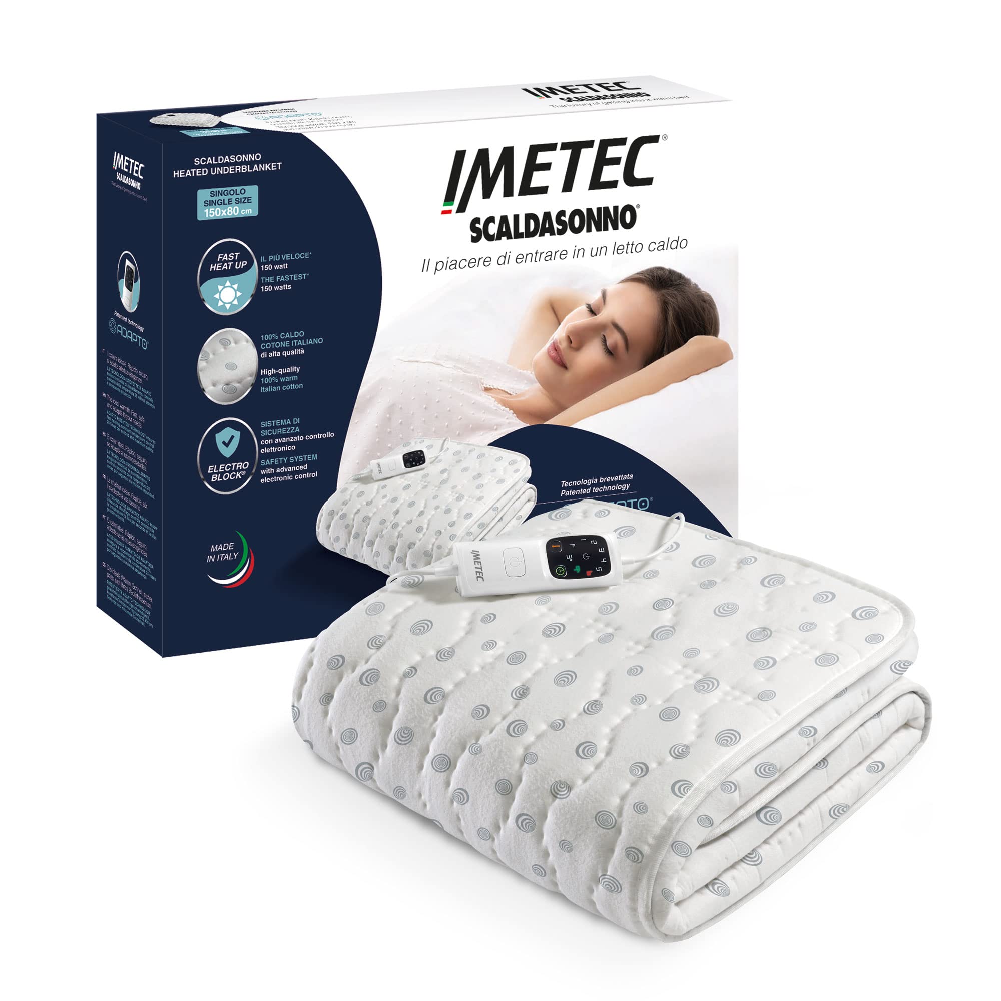 Imetec Scaldasonno 16630 - Elektriskā sega ar regulējamu siltuma temperatūru, 150cm x 80cm