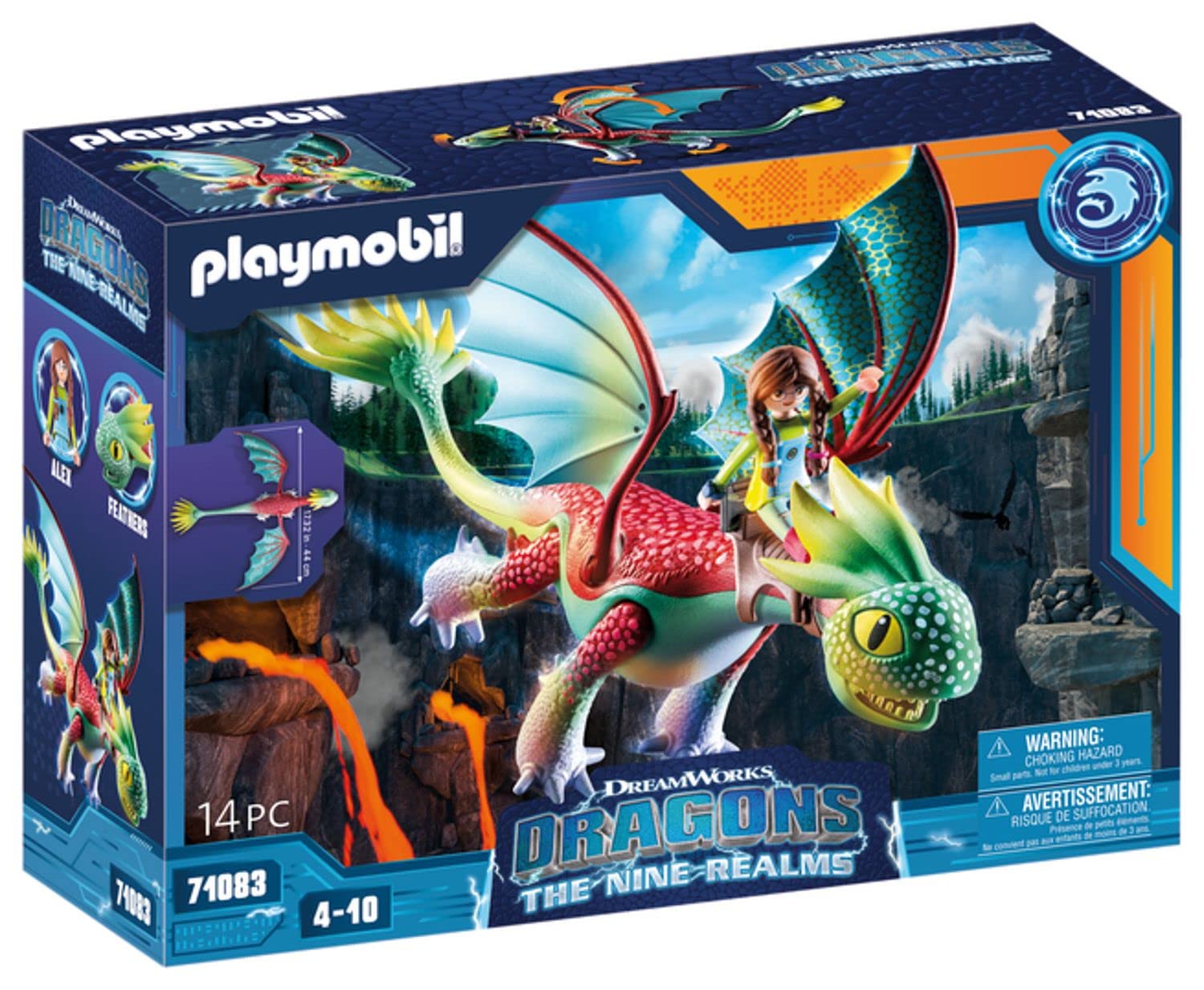 PLAYMOBIL 71083 - DreamWorks Dragons Feathers un Alex rotaļu komplekts bērniem no 4 gadiem