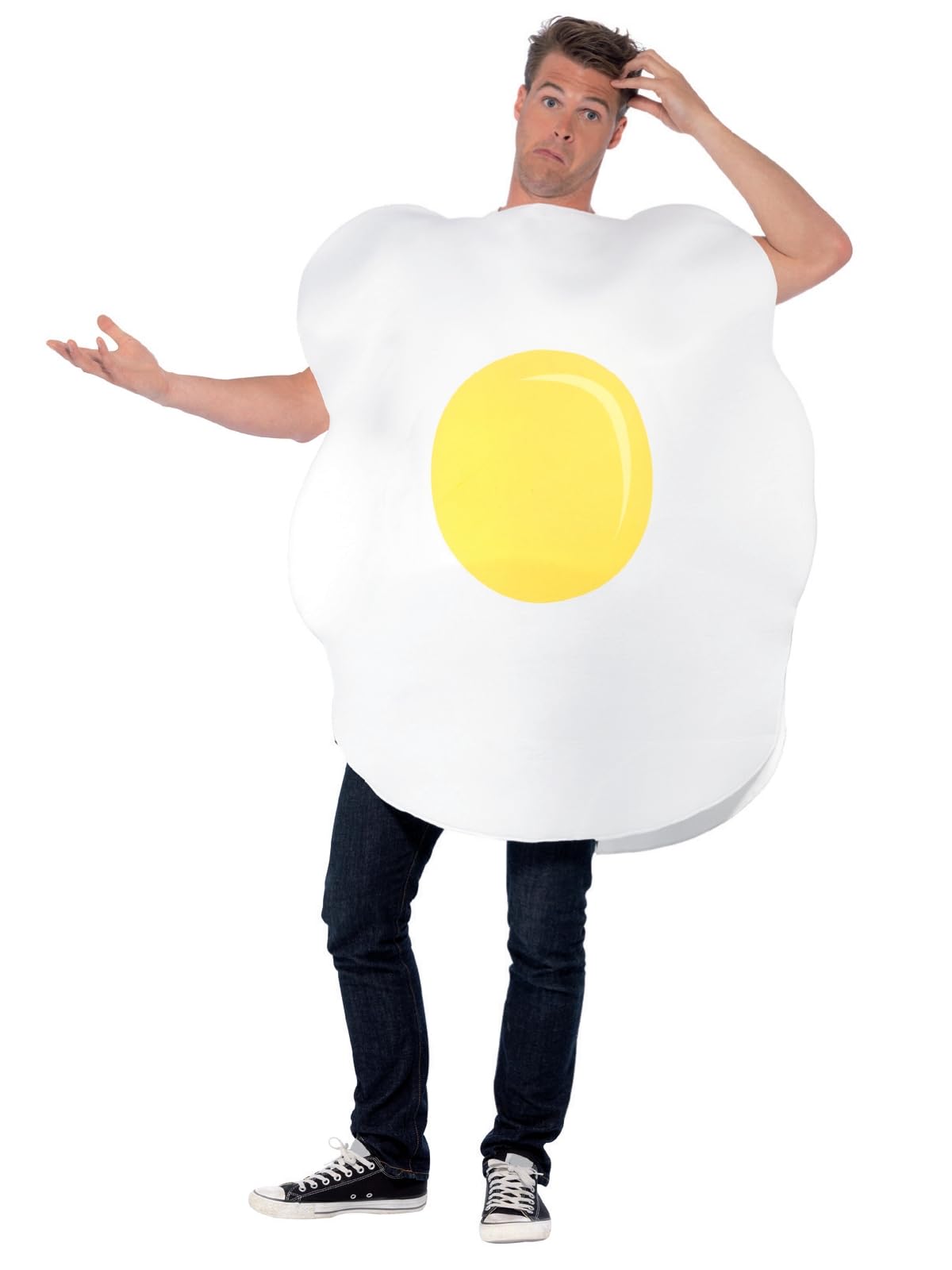 Smiffys Halloween 43407 - Pieaugušo kostīms ar olas apdruku, apaļš kakla izgriezums