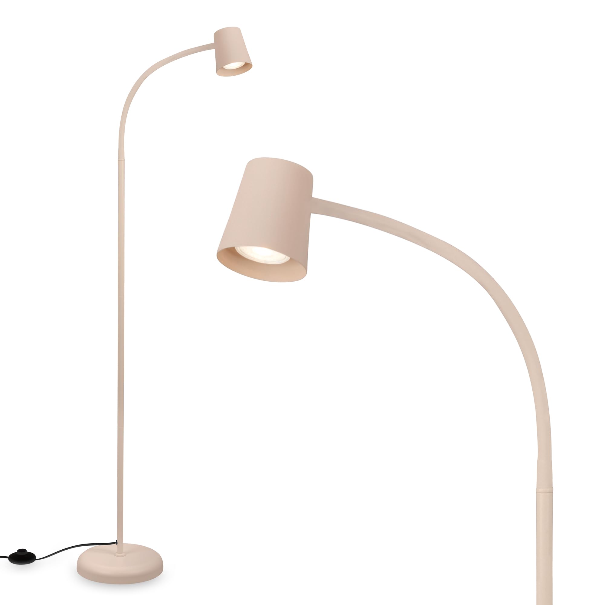 BRILONER 1476011 - Stāvlampa ar regulējamu galvu un futera slēdzi, 127.5 cm, smilškrāsas