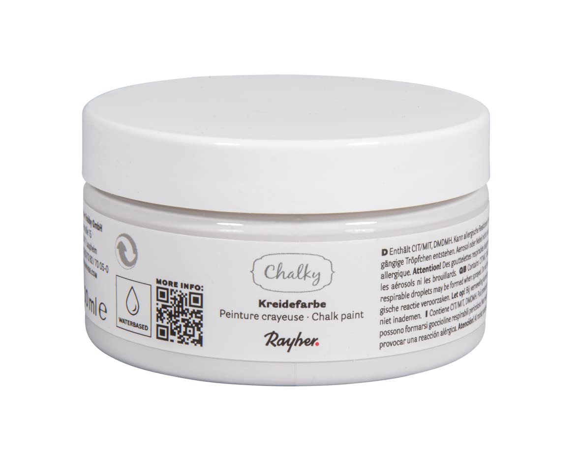 Rayher Chalky - Krīta krāsa uz ūdens bāzes, 100 ml, baltā krāsā