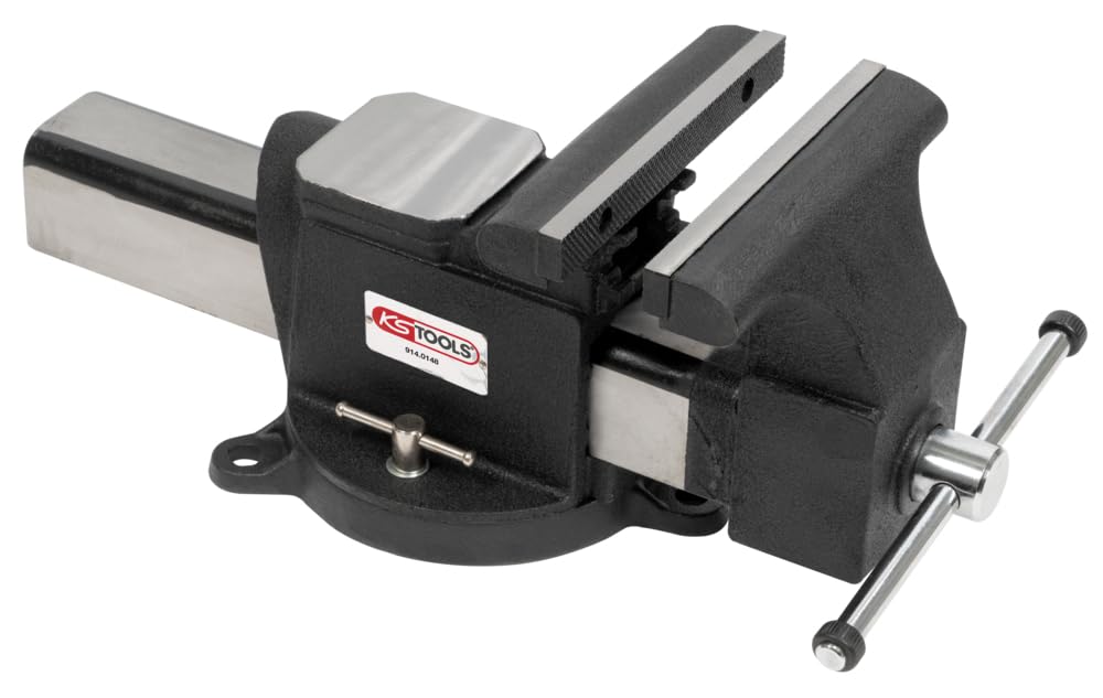 KS TOOLS 914.0148 - Tērauda skrūvspīles darbnīcām un galdniecībai, 200mm