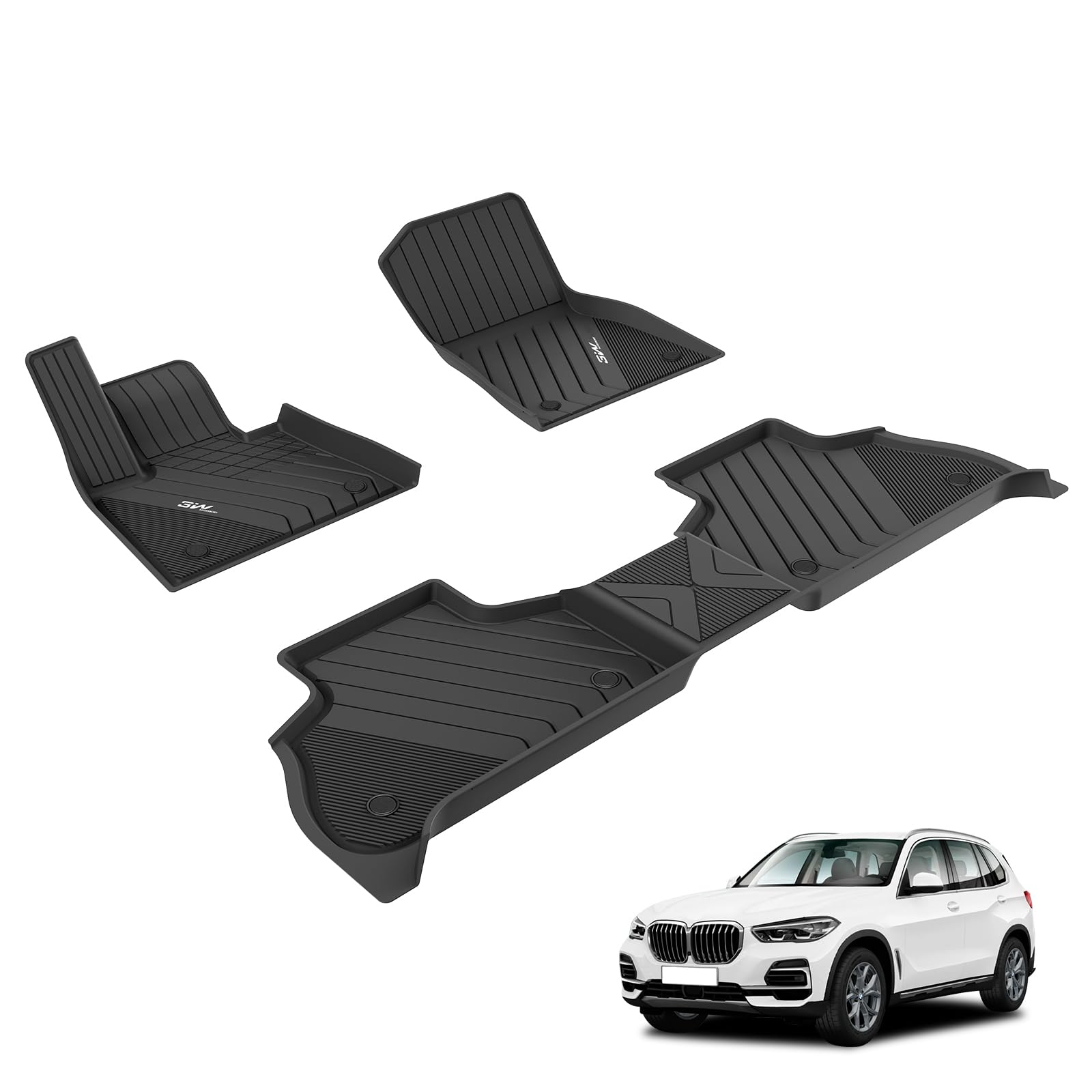 3W - Auto paklājiņi ,der BMW X5 G05 2019-2026, TPE gumija, visa sezona