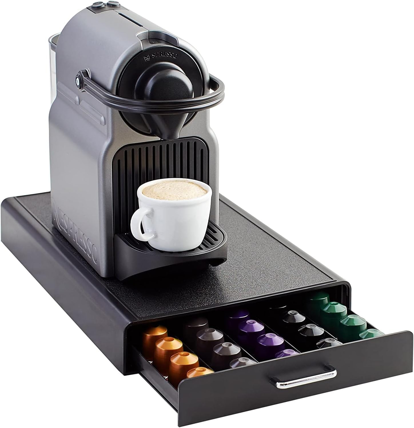 Amazon Basics - Atvilktnes kaste Nespresso Originalline kafijas kapsulu glabāšanai, ietilpība: 50 kapsulas, celtspēja 4,5 kg
