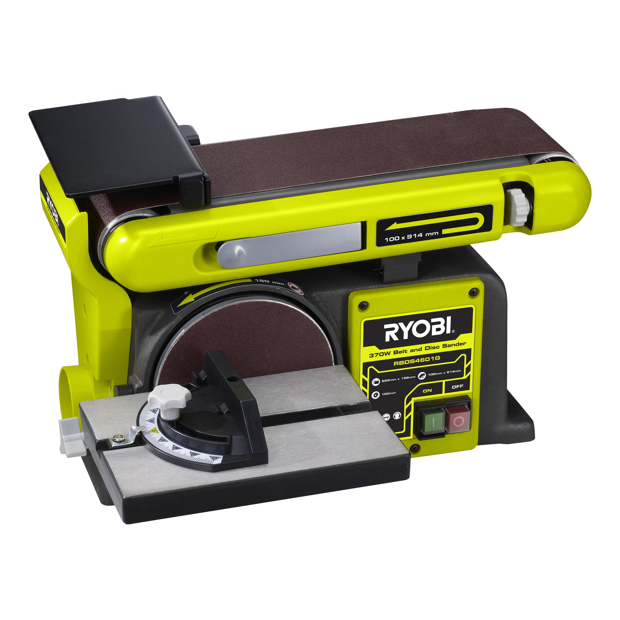 RYOBI RBDS4601G - Lentes un diska slīpmašīna, 370W, metālam un kokam