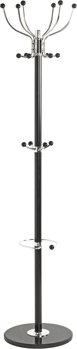 HAKU 88591 - Metāla un marmora garderobes statīvs ar lietussarga turētāju, 176 cm