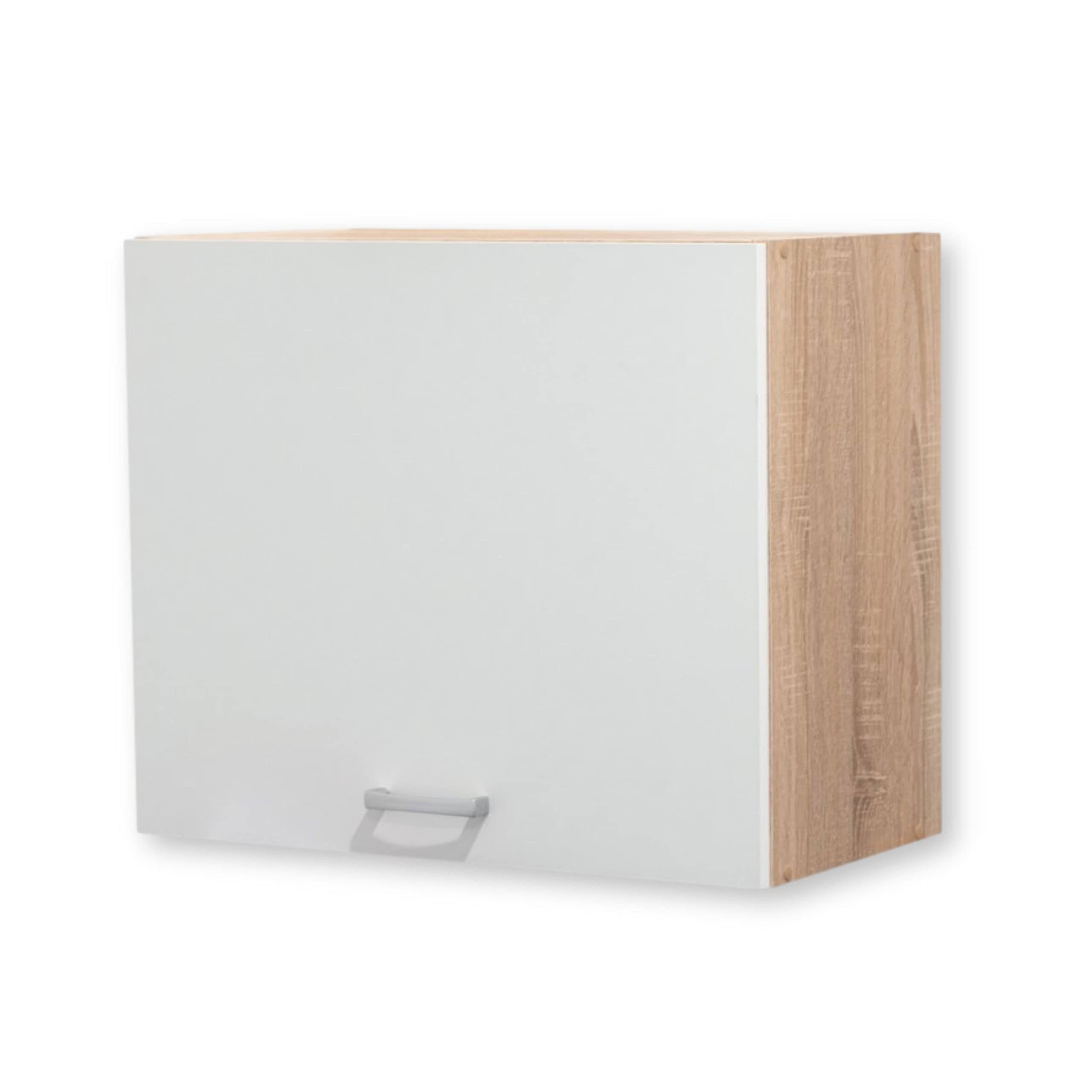 ANDY - Virtuves pakaramais skapis, ozola Sonoma izskatā, balts matēts, 60 cm plats