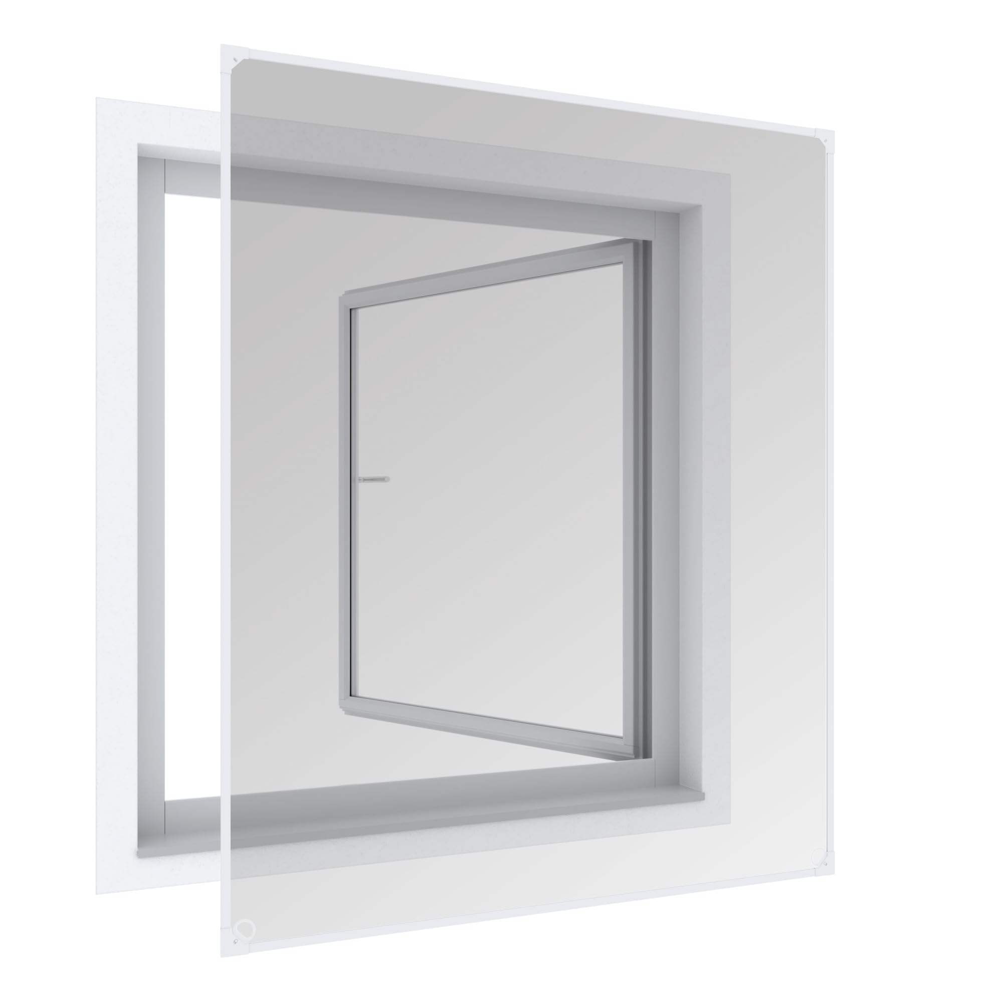 Windhager 03388 - Insektu aizsardzības magnētiskais logu tīkls pret mušām un odu, 100 x 120 cm, balts