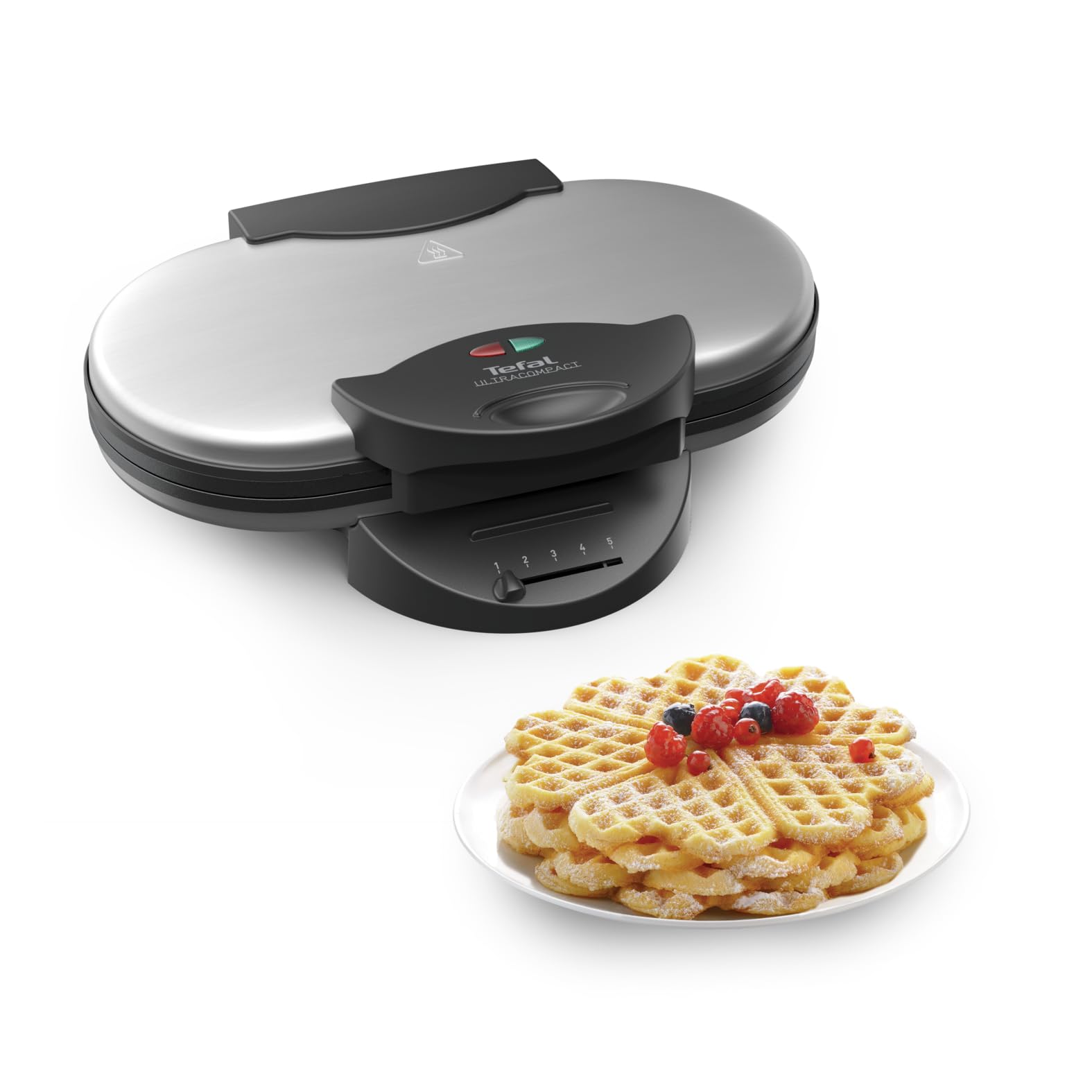 Tefal WM311D11 -  divu sirds formu vafeļu panna ar regulējamu temperatūru, 1200W