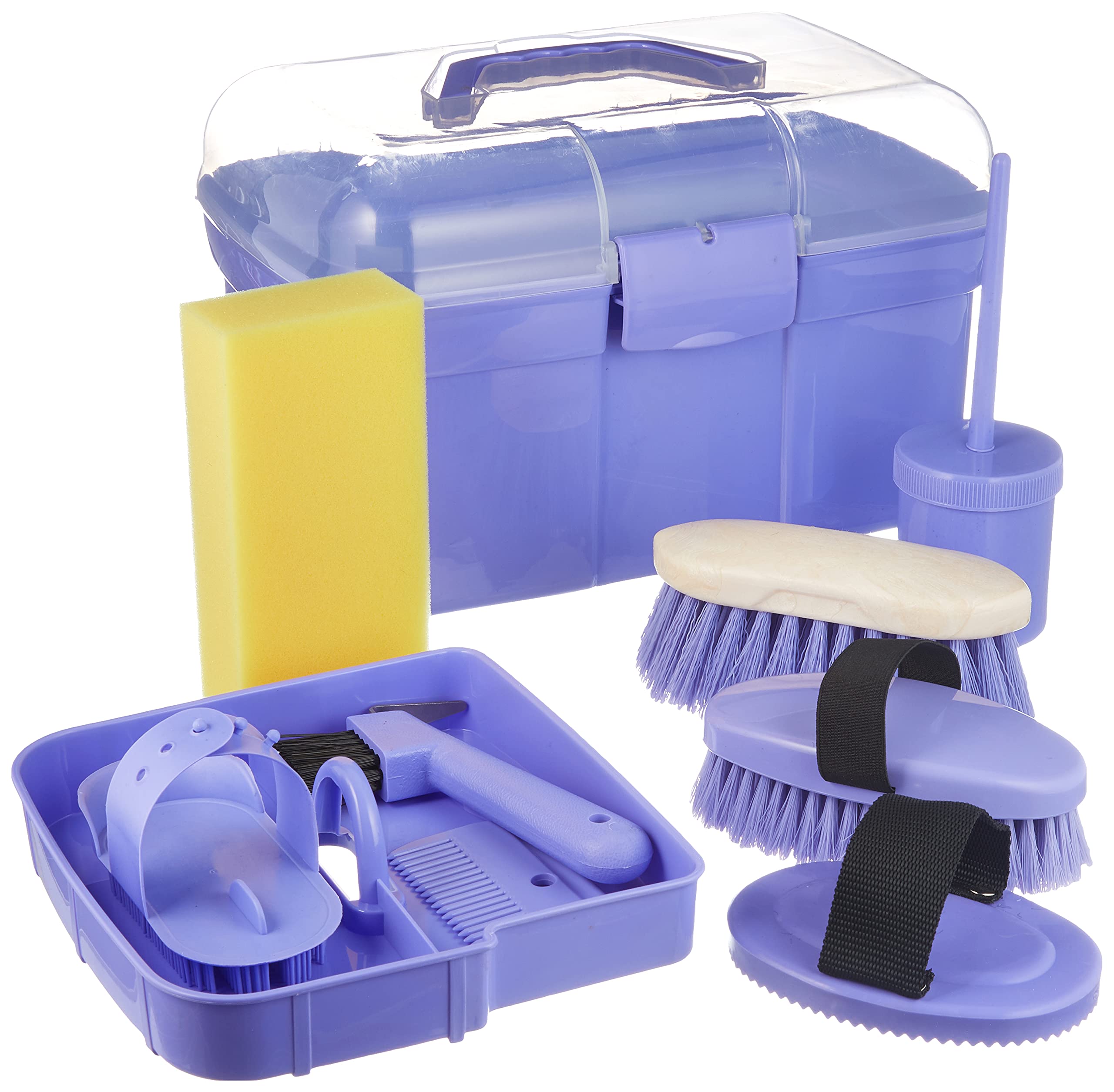 Kerbl 321765 - Bērnu zirgu kopšanas komplekts ar 8 piederumiem, lillā