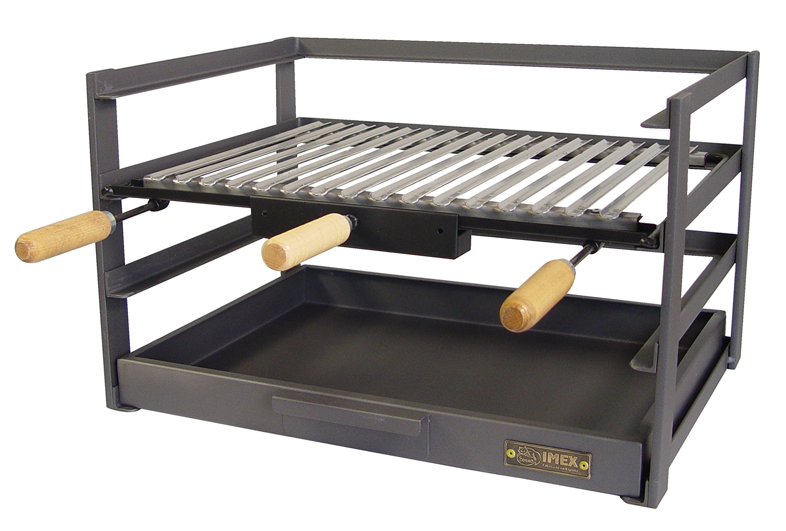 IMEX El Zorro 71479.0 - Grils BBQ ar resti, 72x41x35 cm, melns