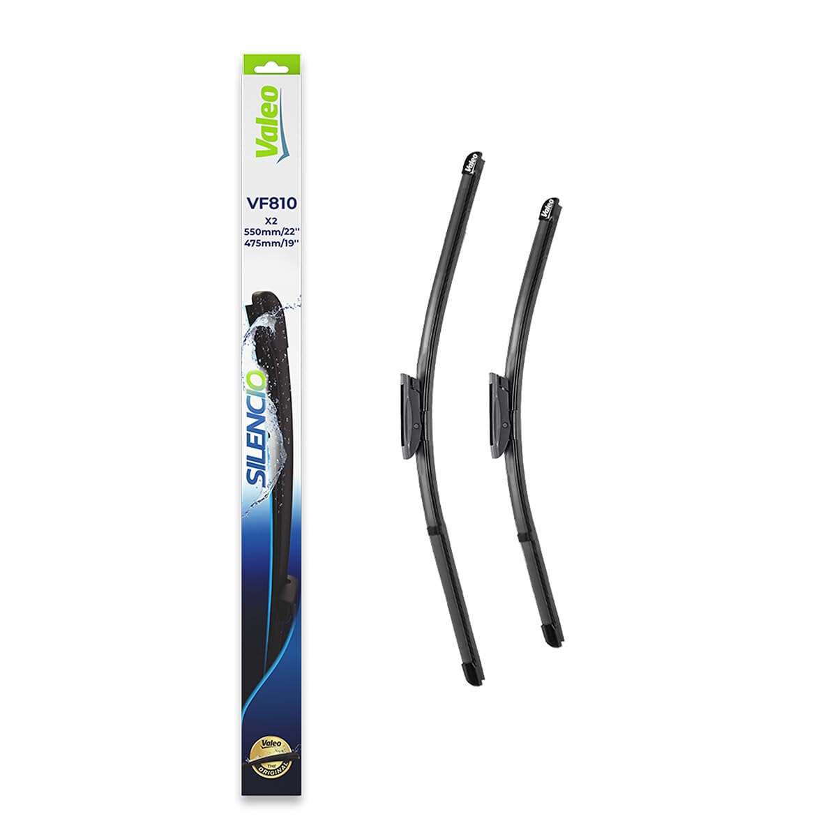 Valeo Silencio VF810 - Priekšējās logu slotiņas, 550mm un 475mm, 2 gab. komplekts