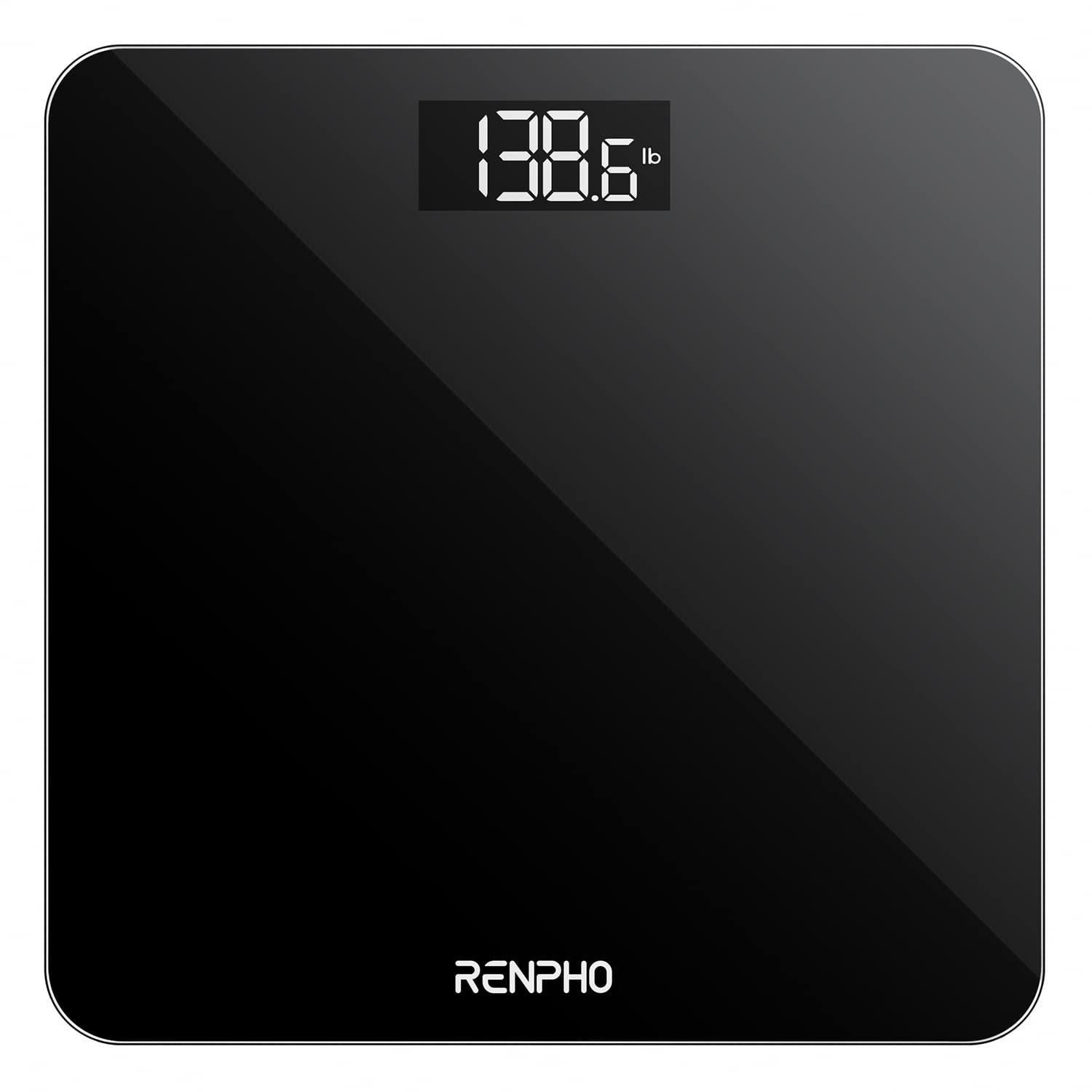Renpho BG260R - digitālie vannas istabas svari ar LED ekrānu un augstu precizitāti, 180 kg, melns
