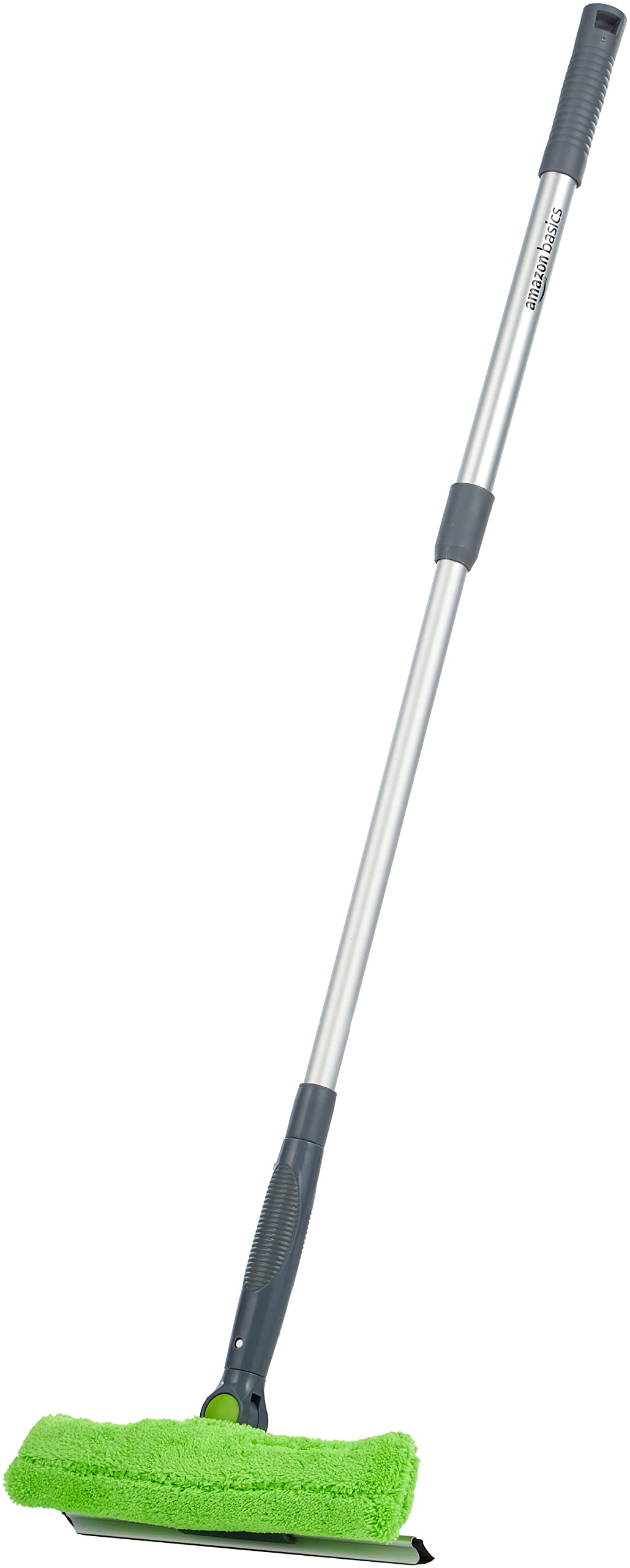 Amazon Basics DS2941-S - logu tīrītājs ar rotējošu galvu un teleskopisko kātu, 66–96,5 cm, zaļš