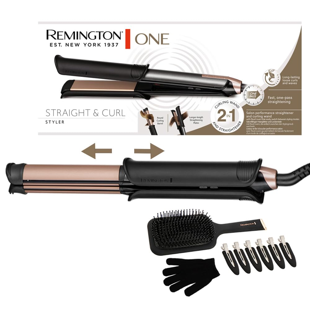 Remington ONE 2in1 S6078 - Matu taisnotājs un lokotājs ar keramiku un turmalīnu