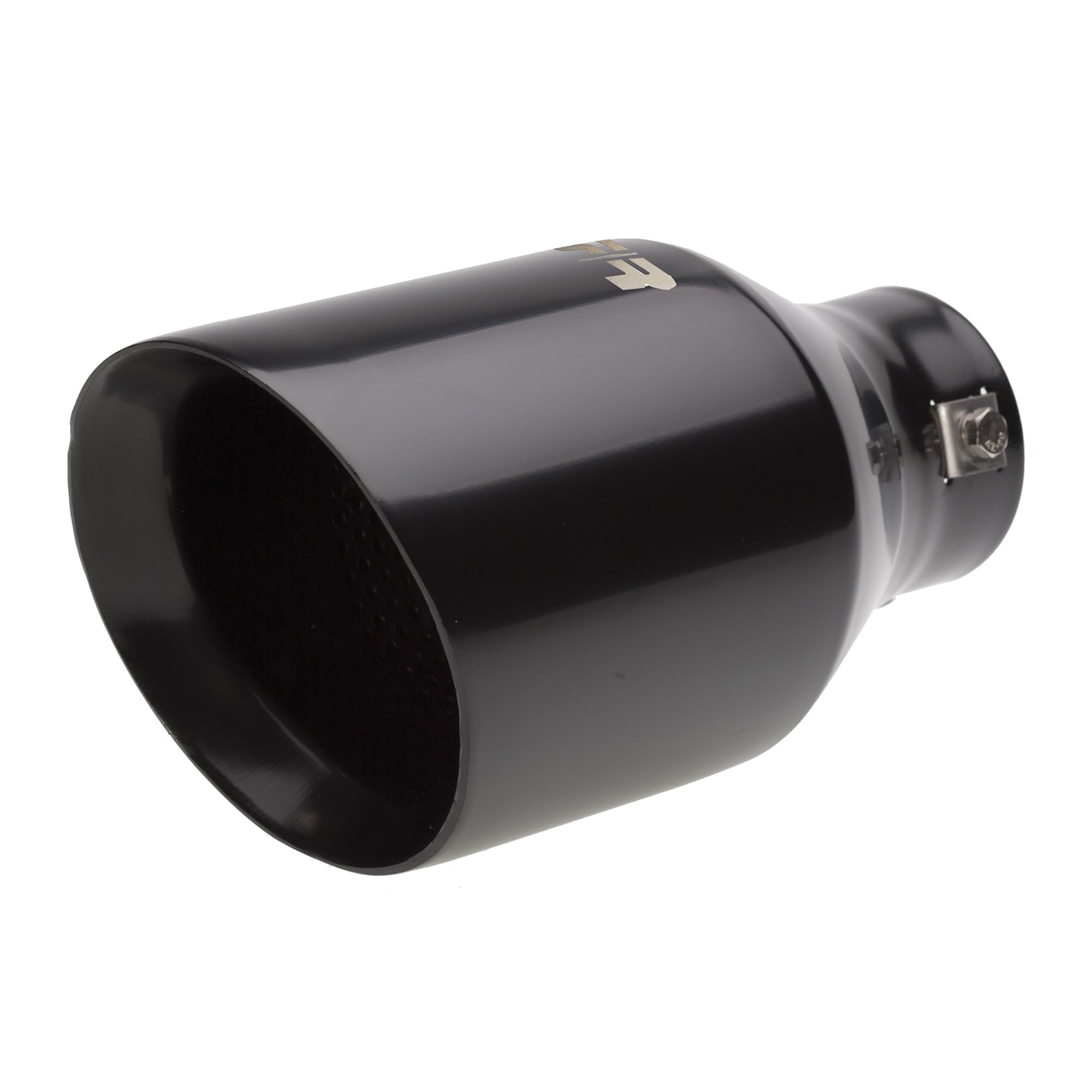 Simoni Racing TRX20N - Universāls izplūdes gāzu gals no nerūsējošā tērauda melns, apaļš slīps 115 mm