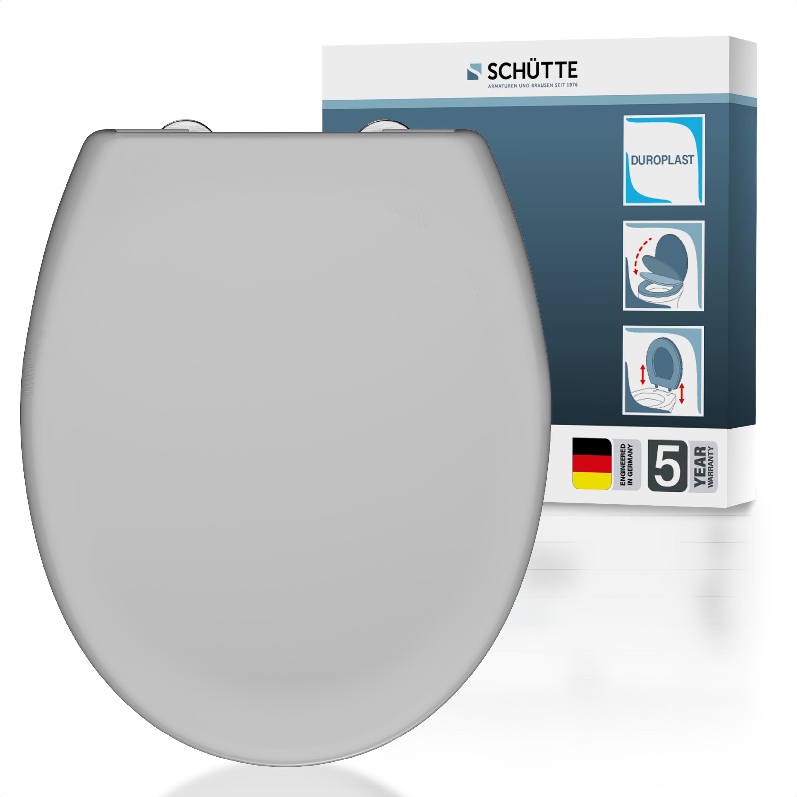 SCHTTE 82662-A - WC sēdeklis ar automātisko nolaišanu, slēdzams Duroplast vāks