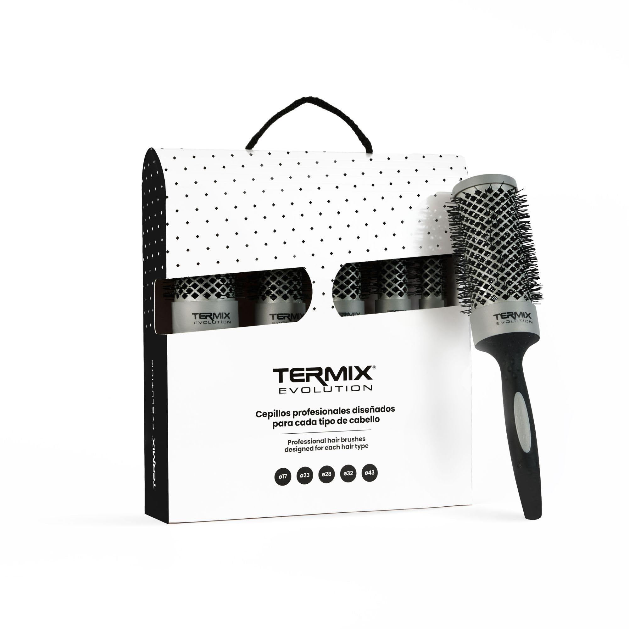 Termix Evolution Basic - Matu apaļo ķemju komplekts normāliem matiem, 5 izmēri 17, 23, 28, 32 un 43 mm