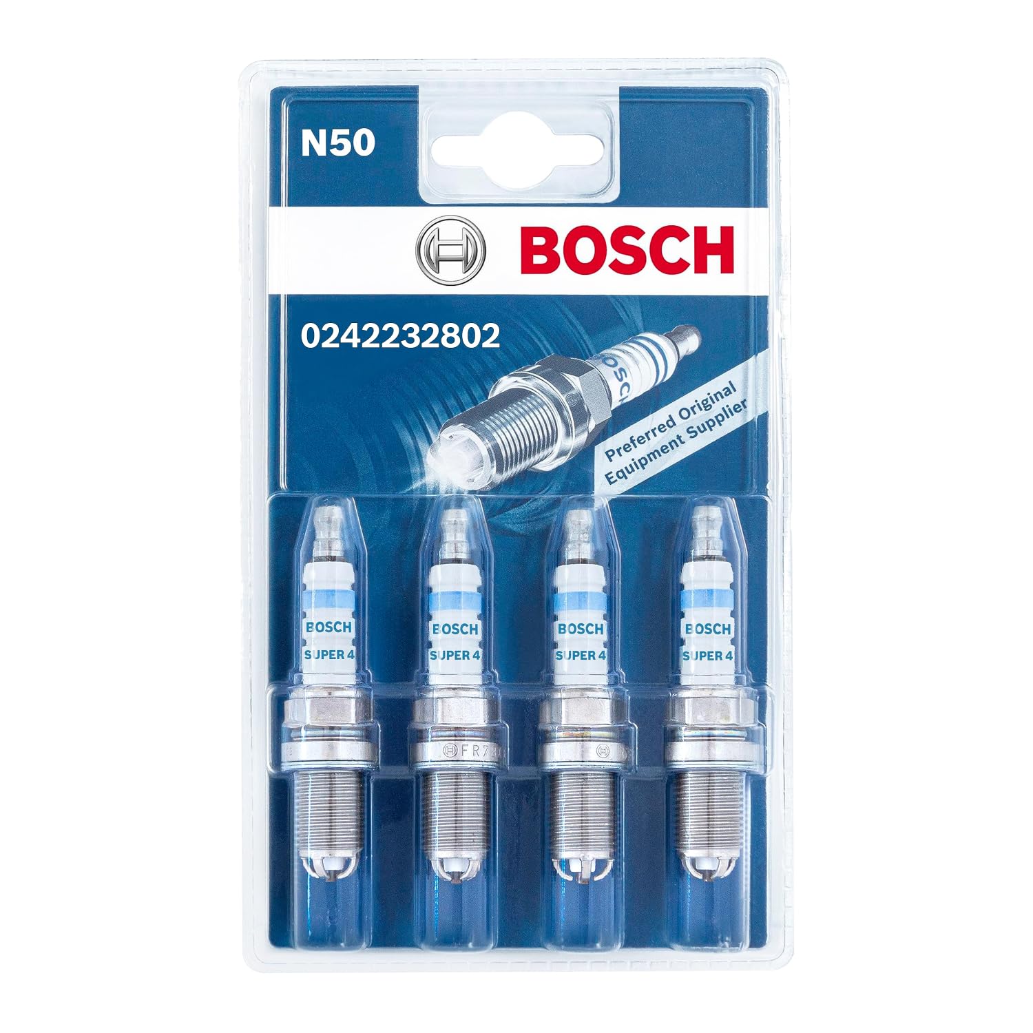 Bosch FR78X Super - 4 aizdedzes sveces ar 4 elektrodiem, komplekts