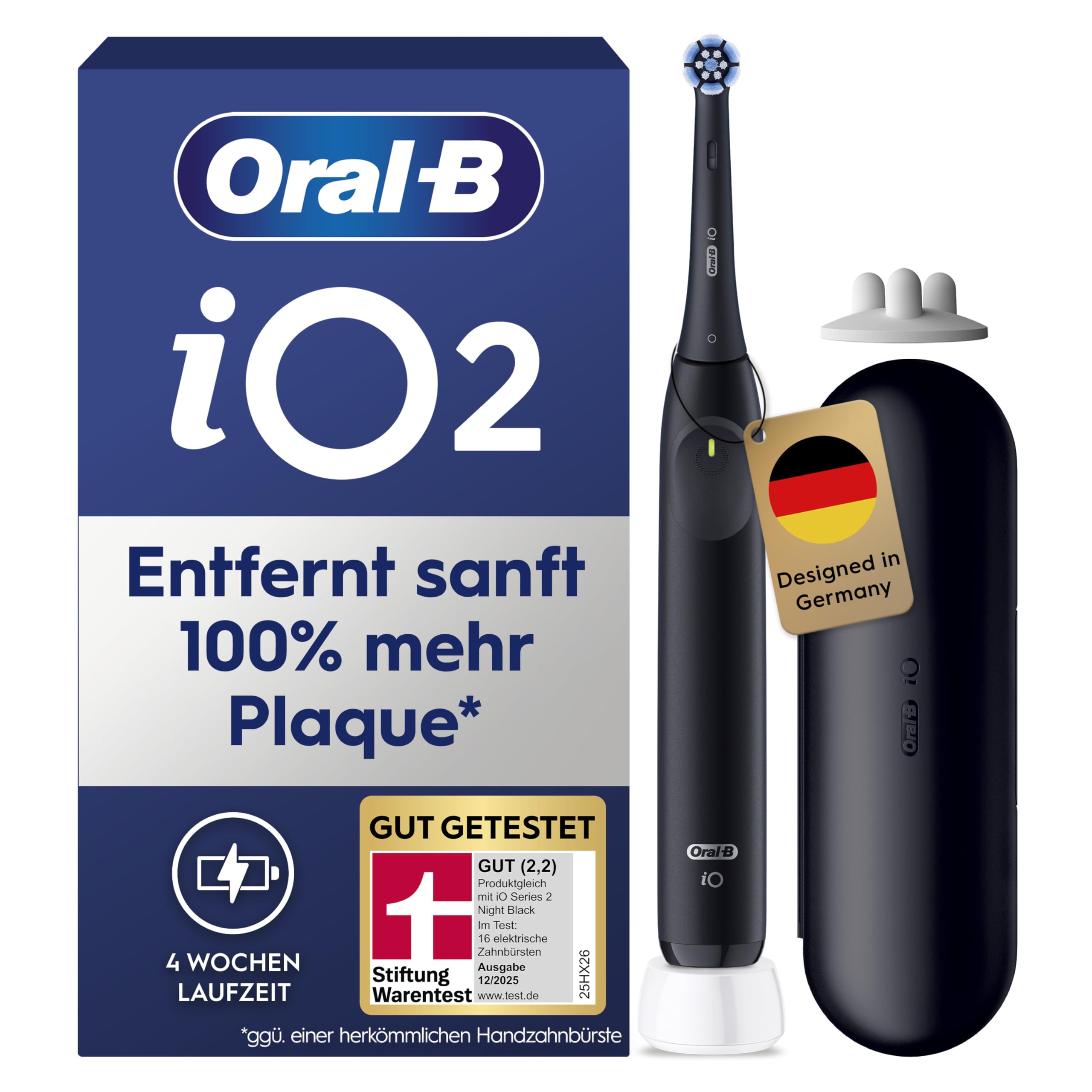 Oral-B iO Series 2 - Elektriskā zobu birste ar ceļojumu maciņu, melna