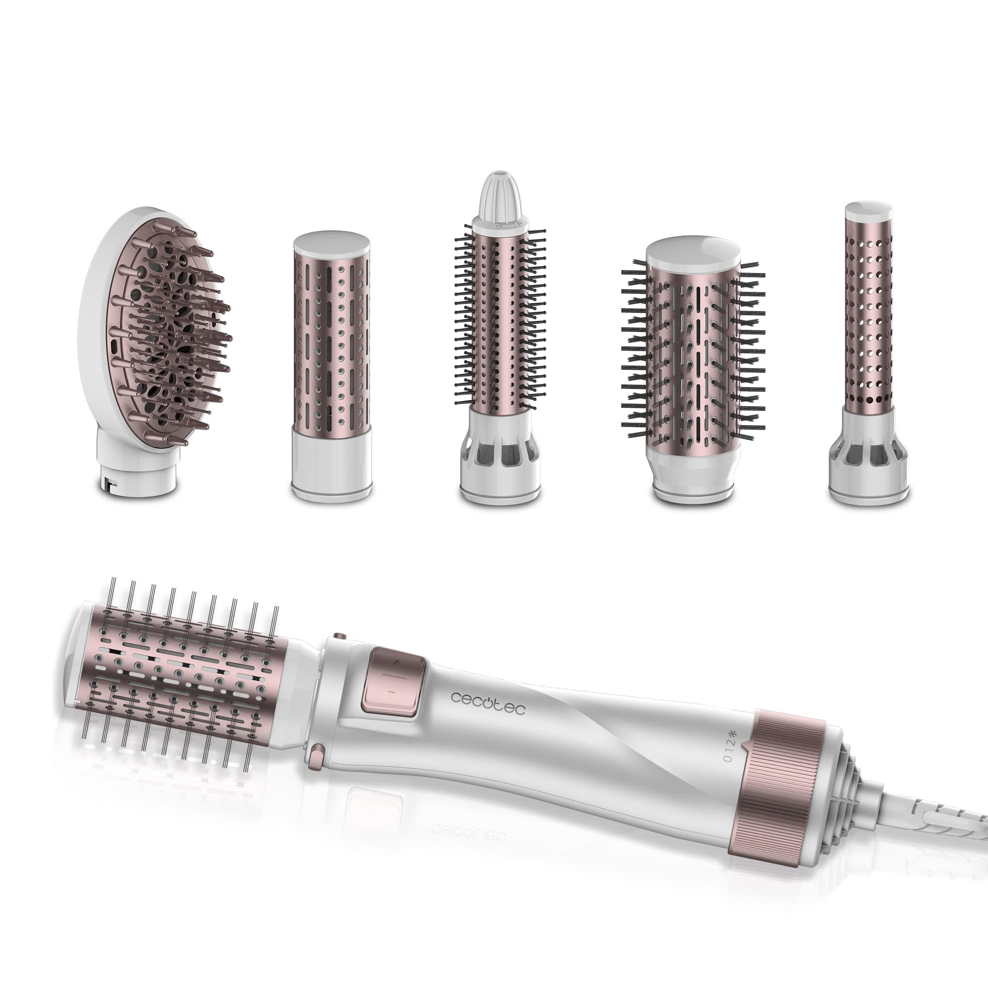 Cecotec Bamba CeramicCare 5in1 Pro - Matu veidošanas fens 5 uzgaļi, 1000 W, joniskā tehnoloģija