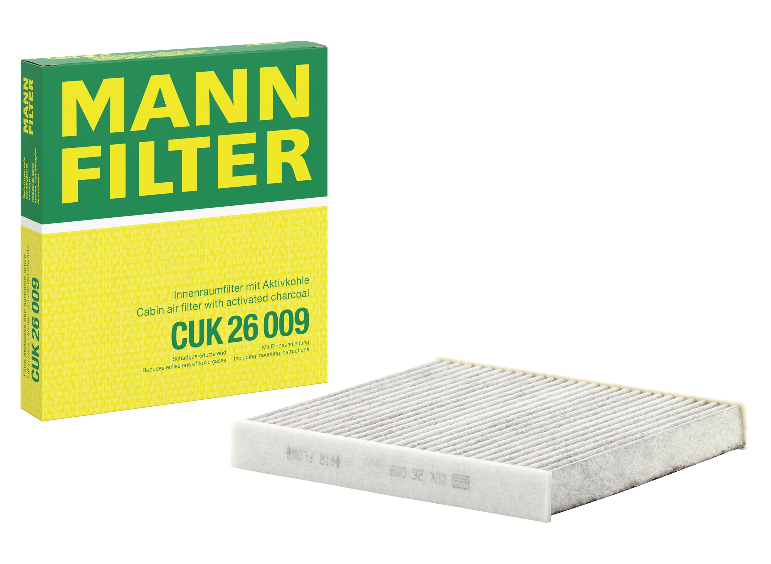 Mann-Filter CUK 26 009 -Salona gaisa filtrs ar aktīvo ogli automašīnām