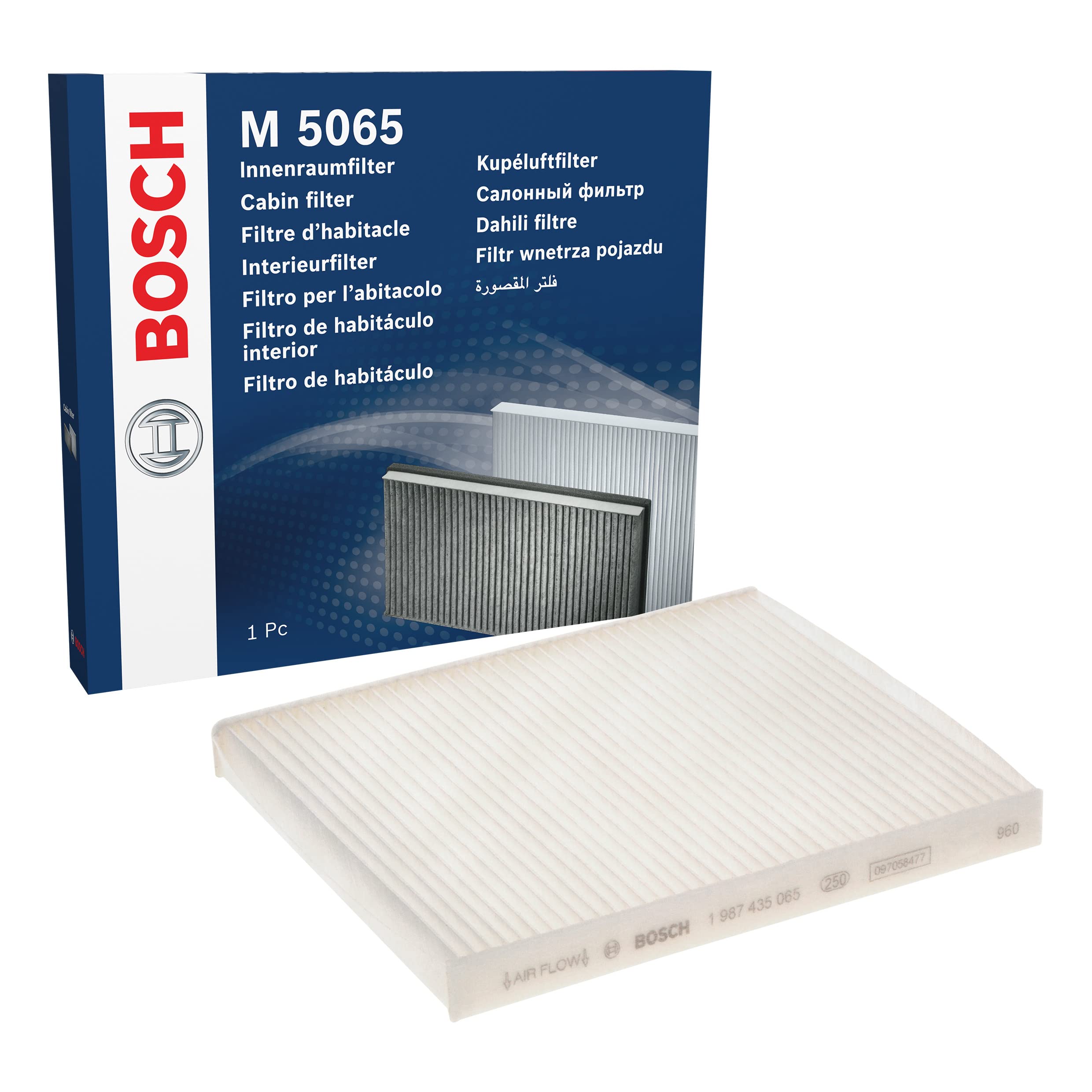 Bosch M5065 - Salona gaisa filtrs, aizsardzība pret putekļiem un ziedputekšņiem