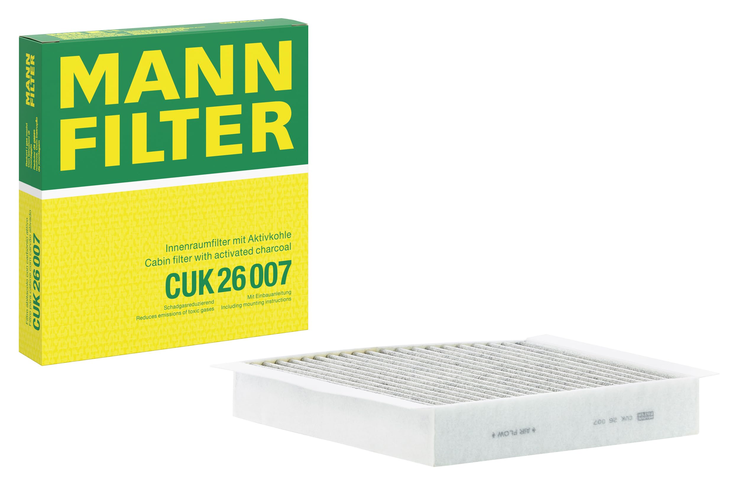 Mann-Filter CUK 26 007 - Salona gaisa filtrs ar aktīvo ogli automašīnām