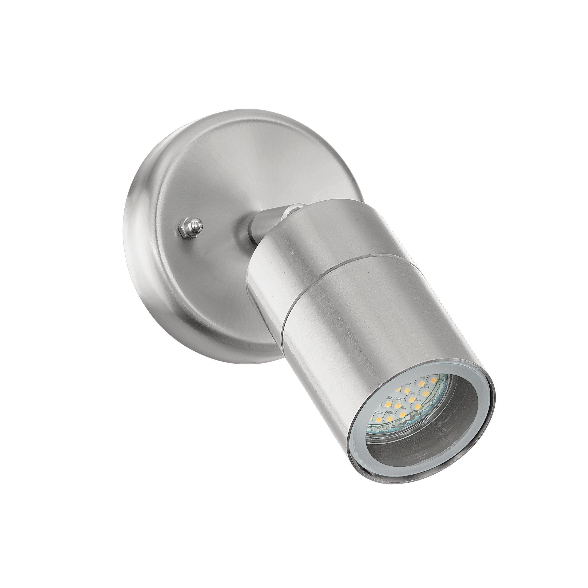 EGLO 93268 - LED āra sienas lampa Robledo, 1 liesma, nerūsējošais tērauds, IP44