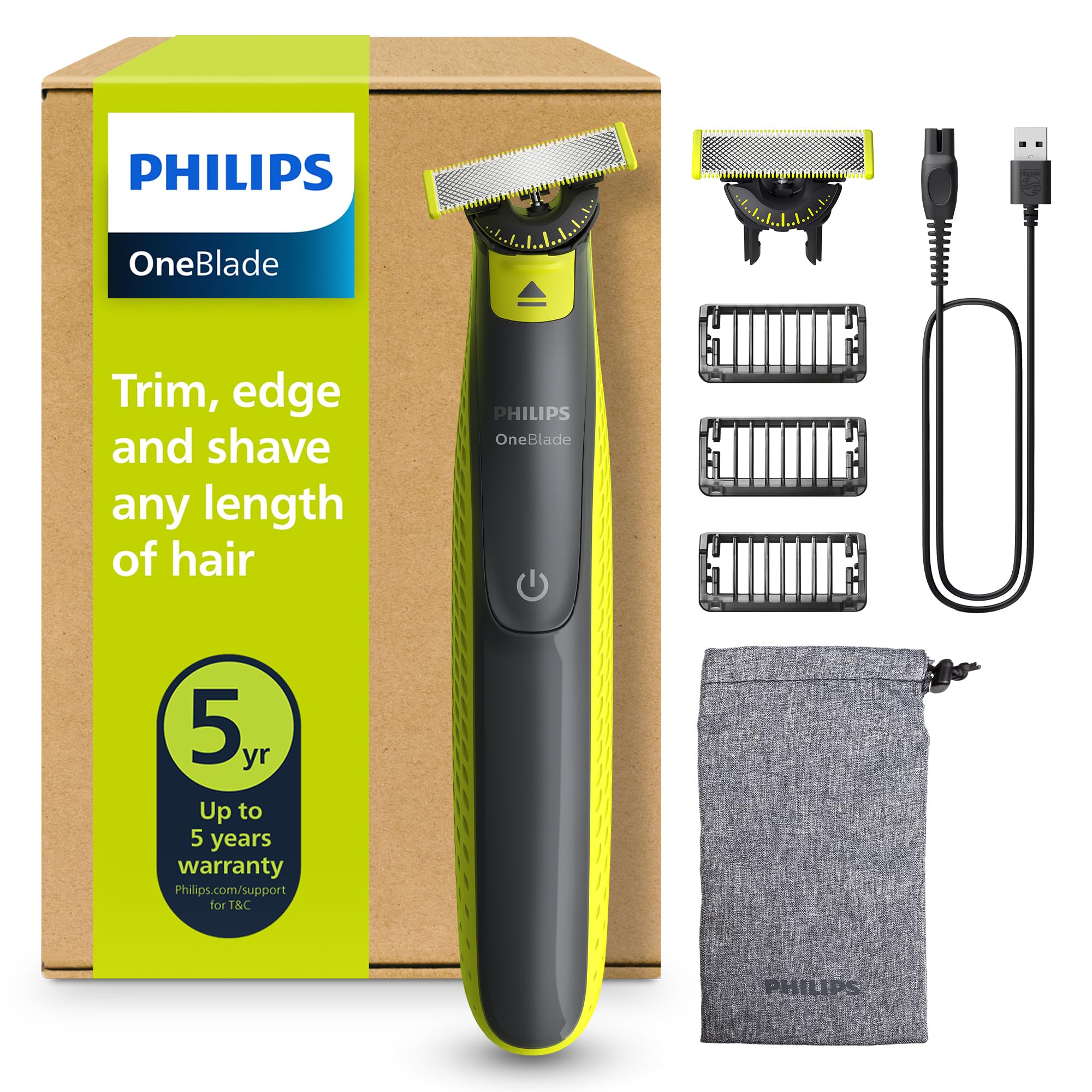 Philips OneBlade 360  QP2724/31 - Elektriskais skuveklis un bārdas trimmeris ar 2 asmeņiem un 3 ķemmēm