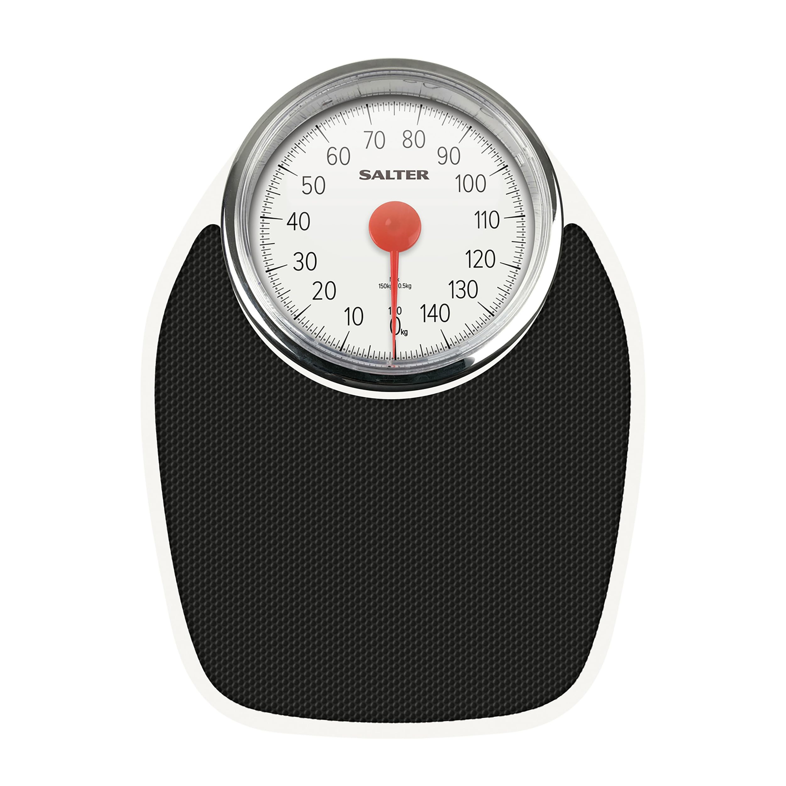 Salter 195 WHKR - Mehāniskais vannas istabas svars medicīnas stilā līdz 150 kg, balts