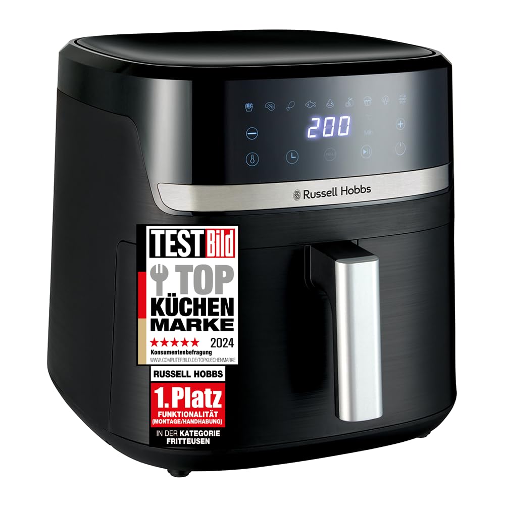 Russell Hobbs SatisFry XXL 27632-56 - Karstā gaisa fritieris/ Aerogils, 8,3 l ar skārienekrānu un 9 programmām, 1800W