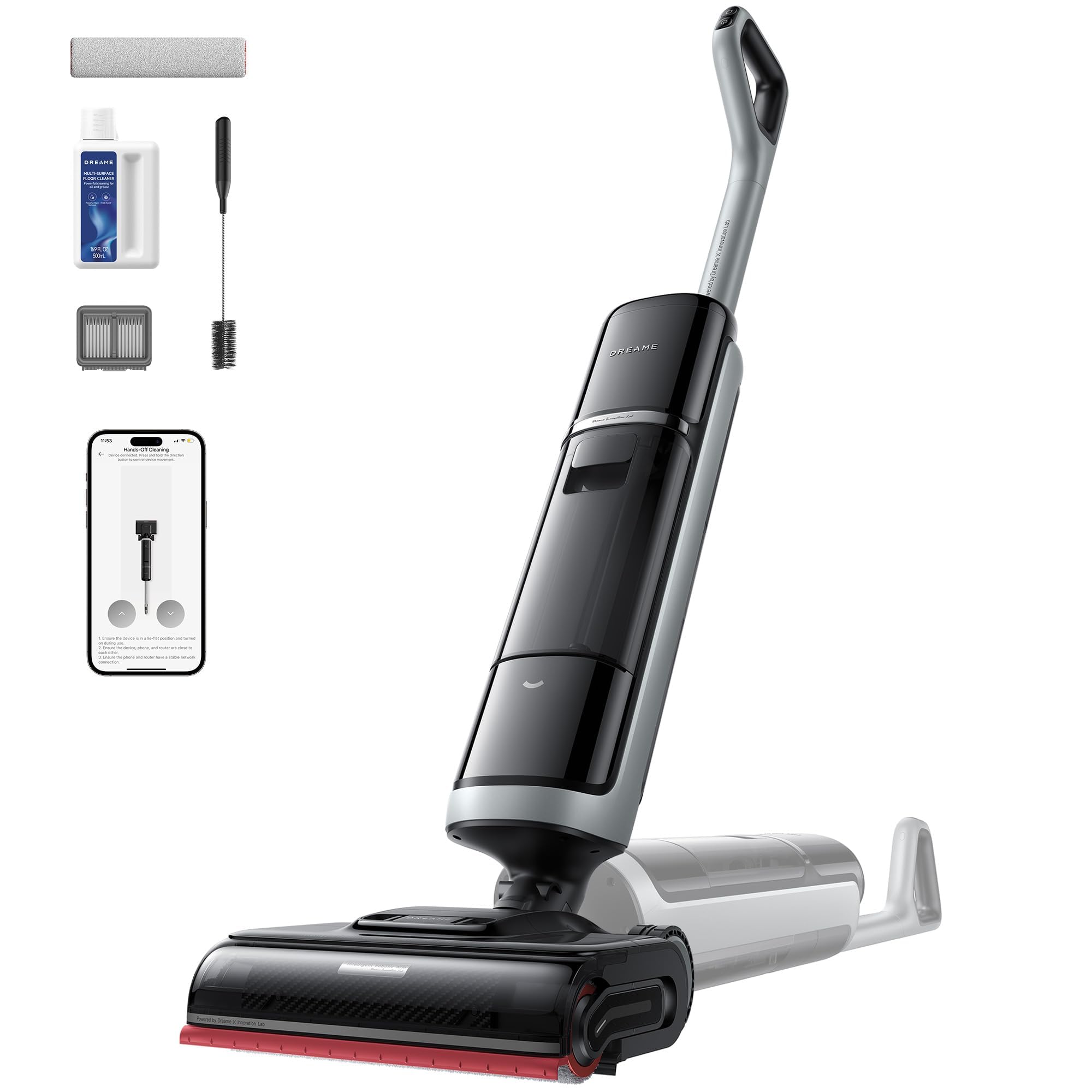 Dreame H15 Pro Heat HHR48A - Mazgājošais putekļusūcējs ar 85°C ūdeni un AI robota roku