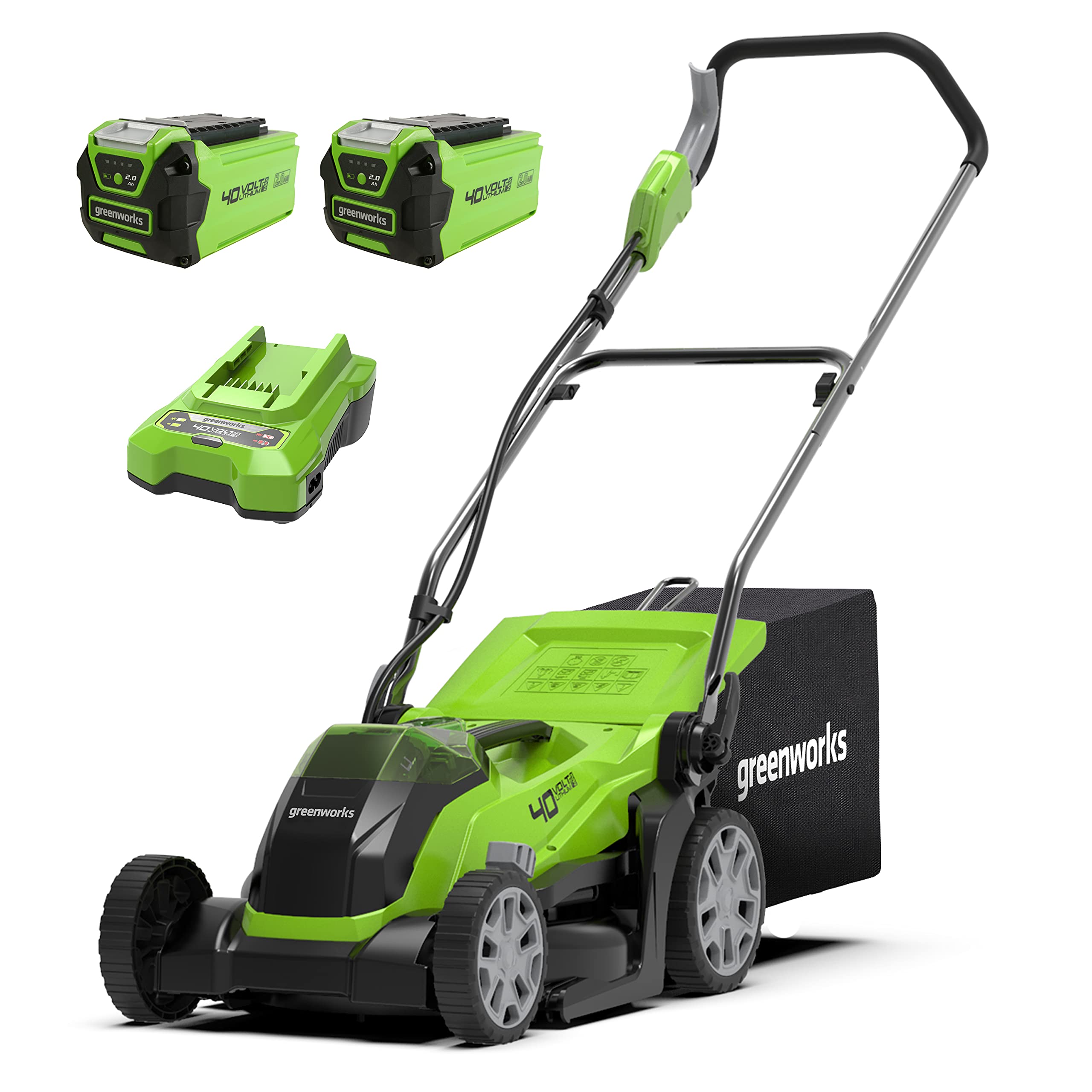 Greenworks 2501907UC - akumulatora zāles pļāvējs, 40V, 35 cm, 2Ah
