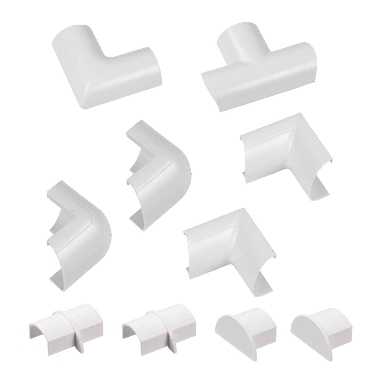D-Line CLOAP3015W - Kabeļkanāla savienotāju piederumu komplekts, 30x15mm, 10 daļas, balts