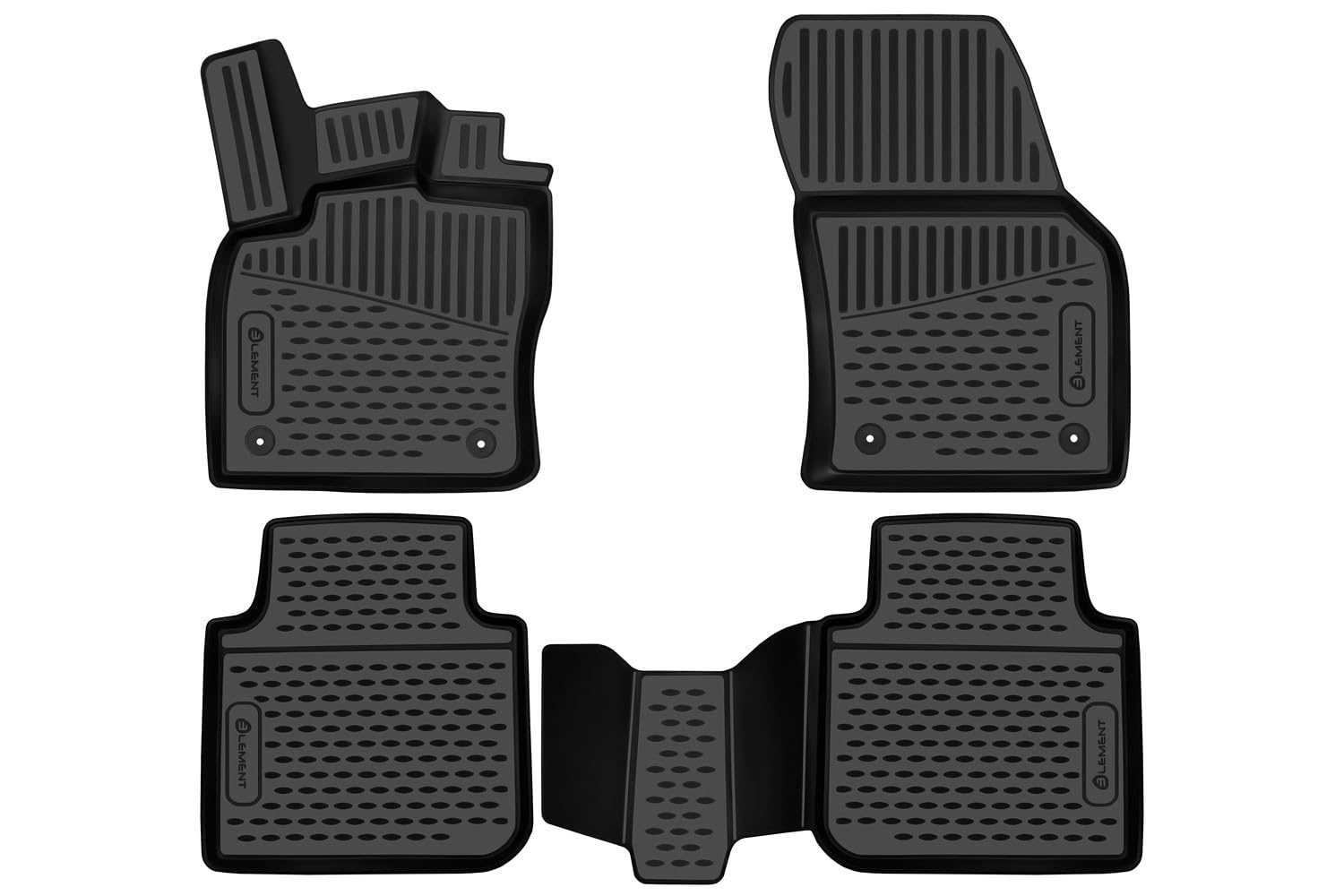 Element - 3D gumijas paklājiņu komplekts, Skoda Kodiaq Mk1 2016–2024, 4 gab.