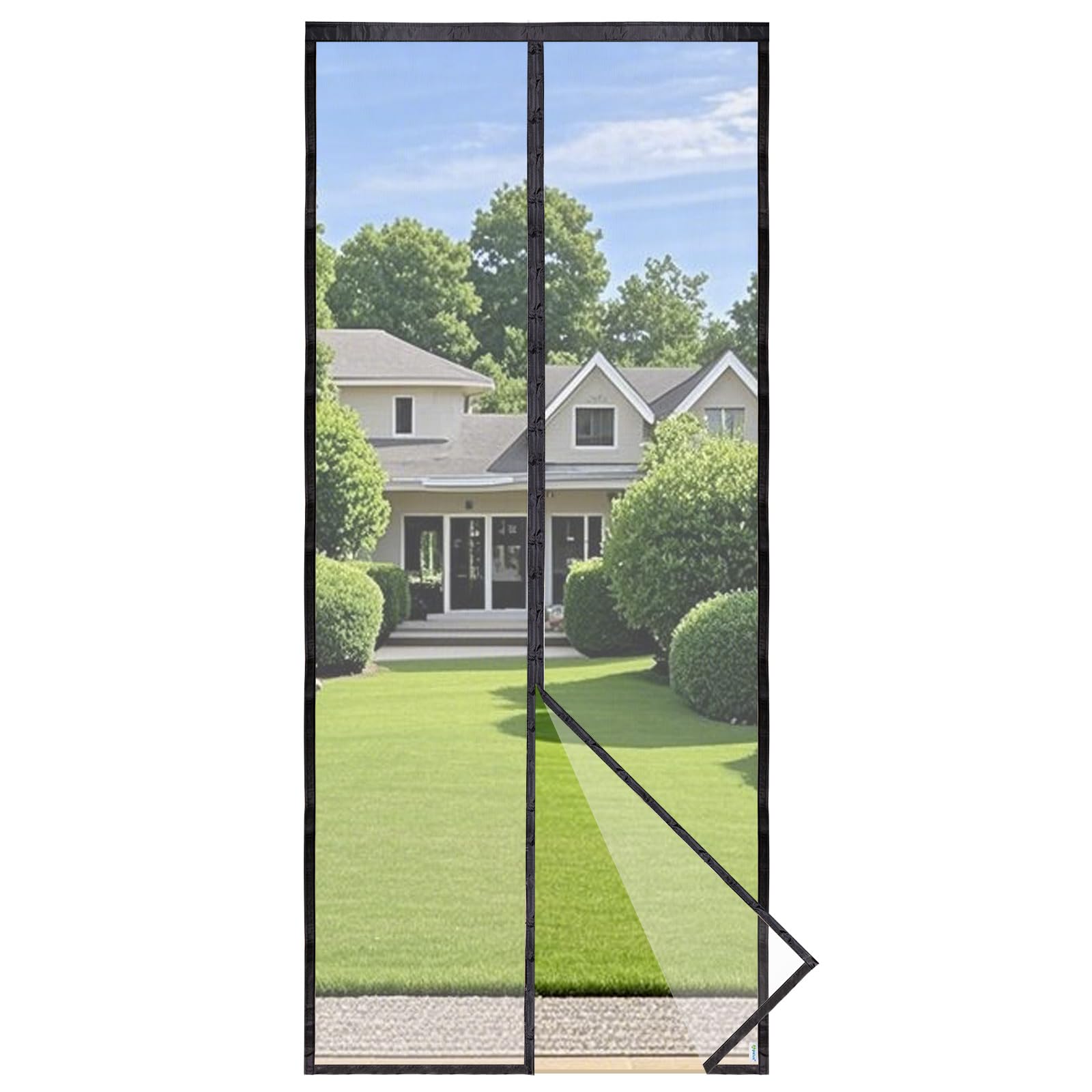 Apalus BF003 Prime - magnētiskais moskītu tīkls balkona durvīm, 80x190 cm, melns