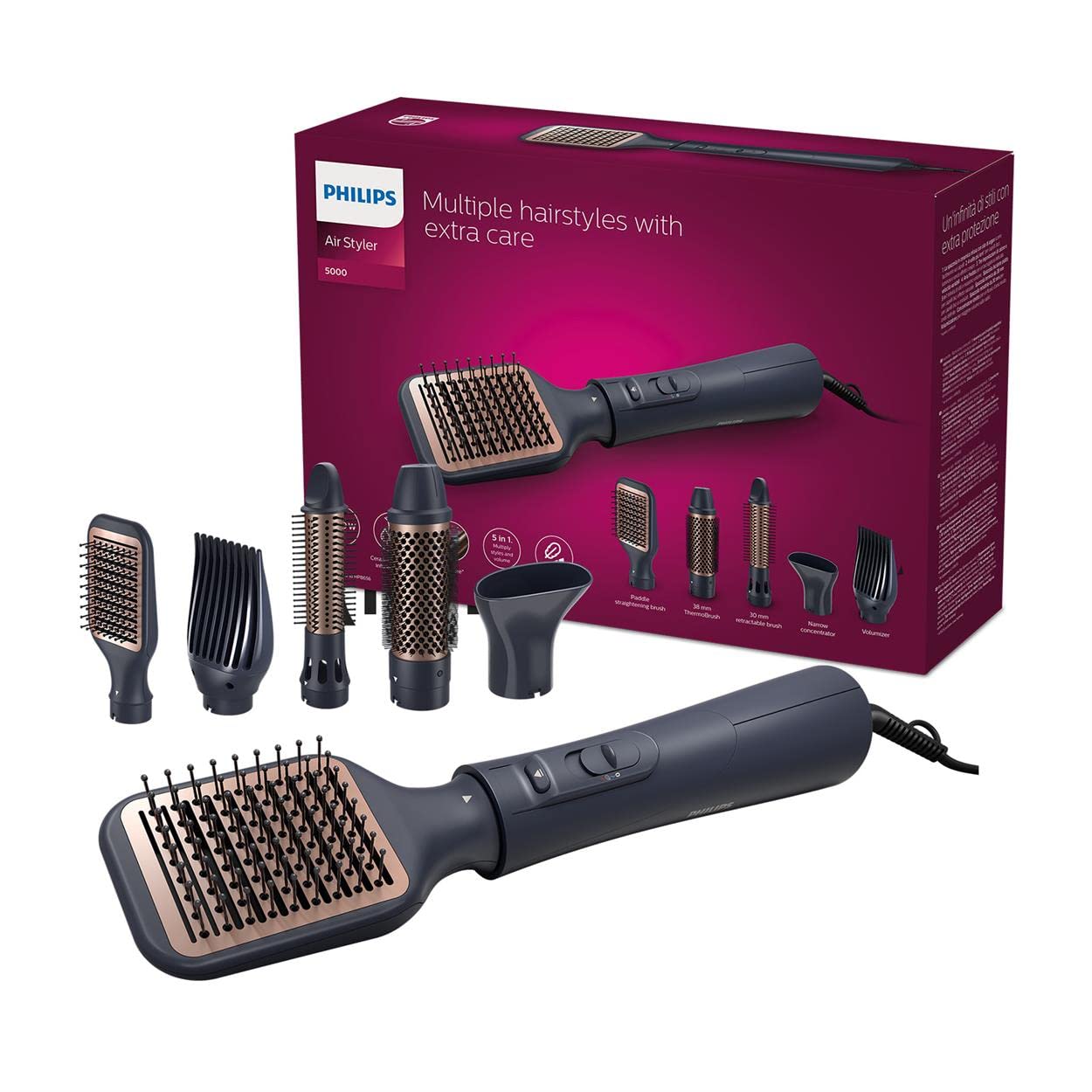 Philips AirStyler sērija 5000  BHA53000 - Matu veidotājs ar 5 piederumiem modelis