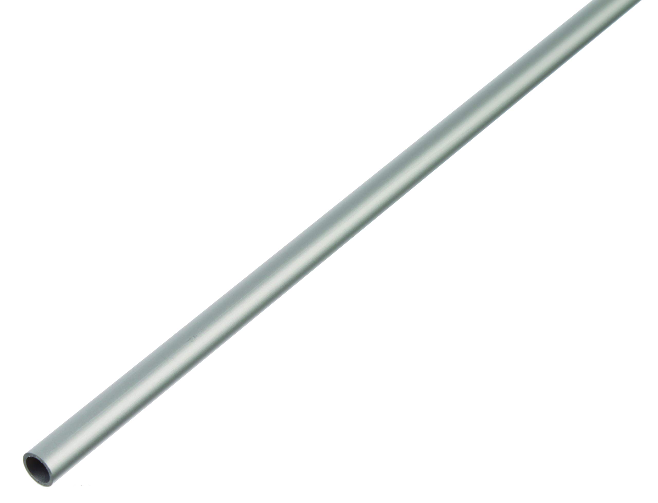 Alberts 473433 - Alumīnija apaļā caurule, sudraba eloksēta, 1000 x 10 x 1 mm