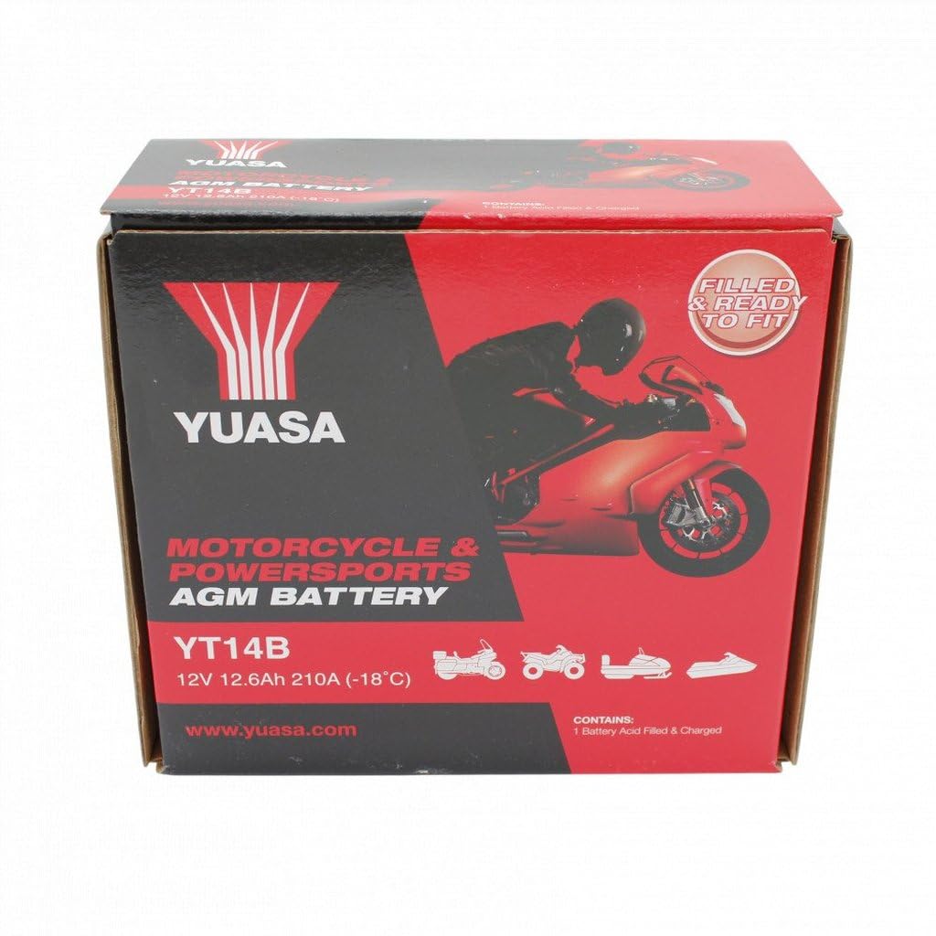 Yuasa YT14B - Motocikla akumulators 12V, izturīgs pret vibrācijām