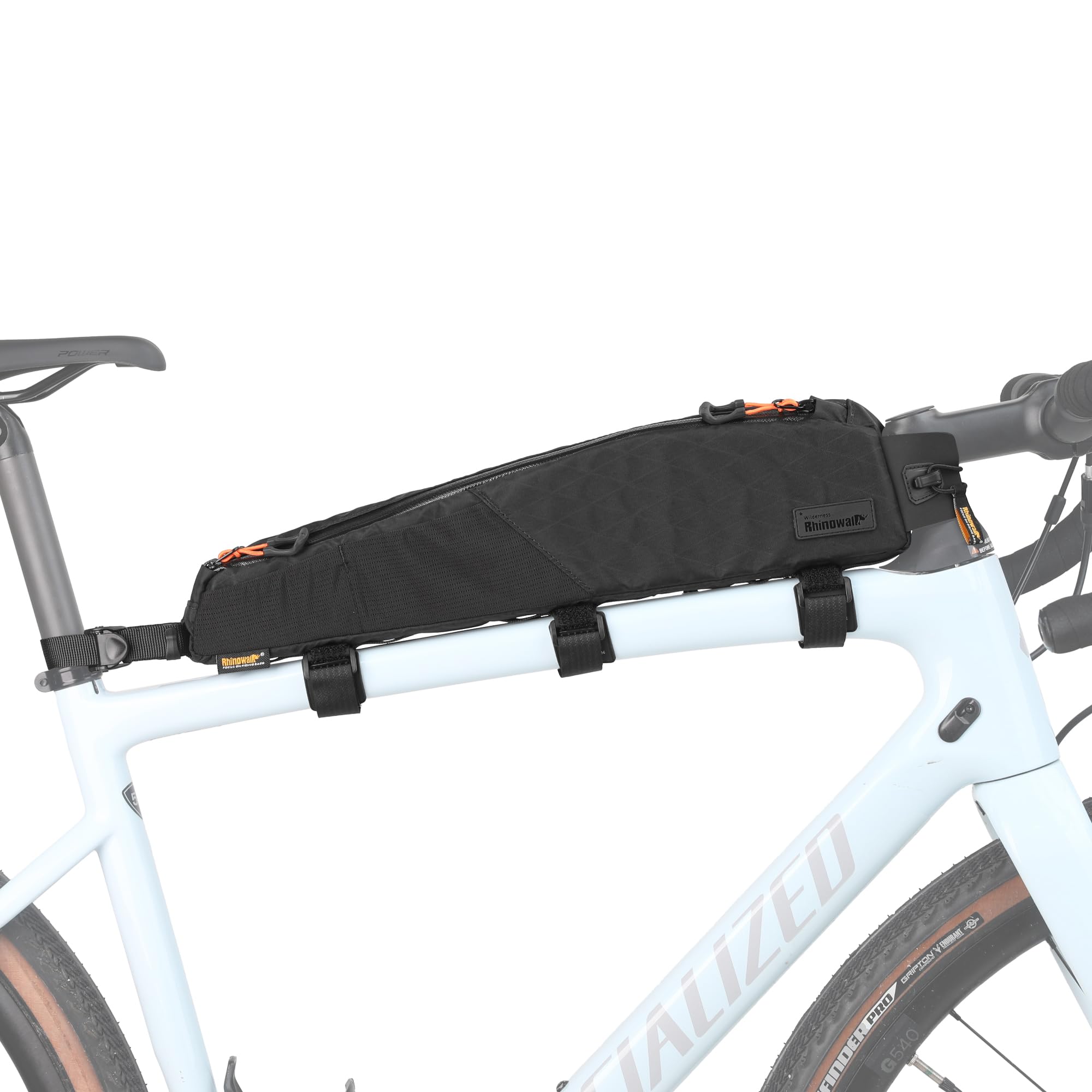 Rhinowalk BHD0015 - Ūdensizturīga velosipēda rāmja soma 2,1 l tilpums, kalnu un šosejas velosipēdiem