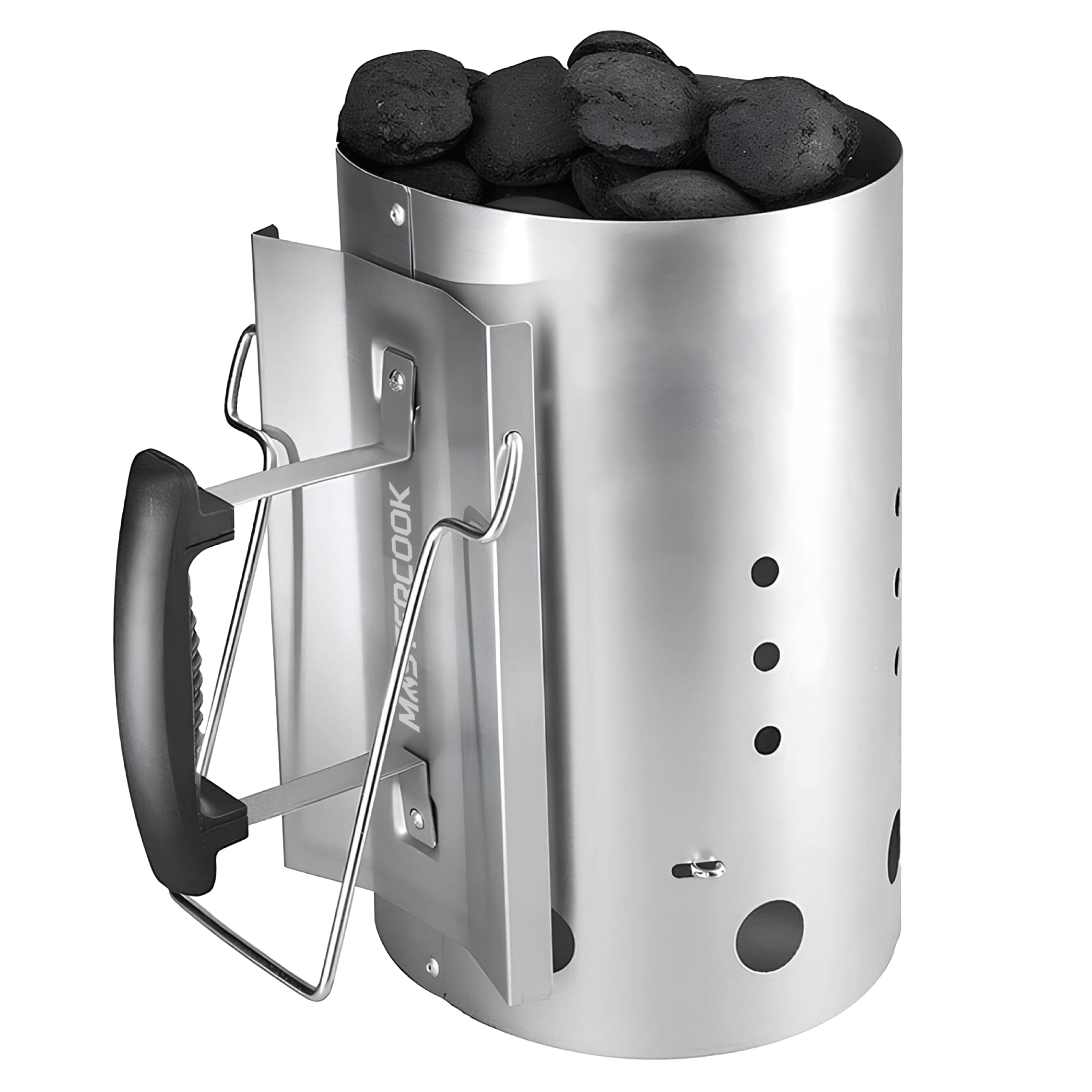 Brigros MasterCook RESRSQ-TT0602 - Ogļu iededzināšanas ar alumīnija rokturi, 19 cm diametrs
