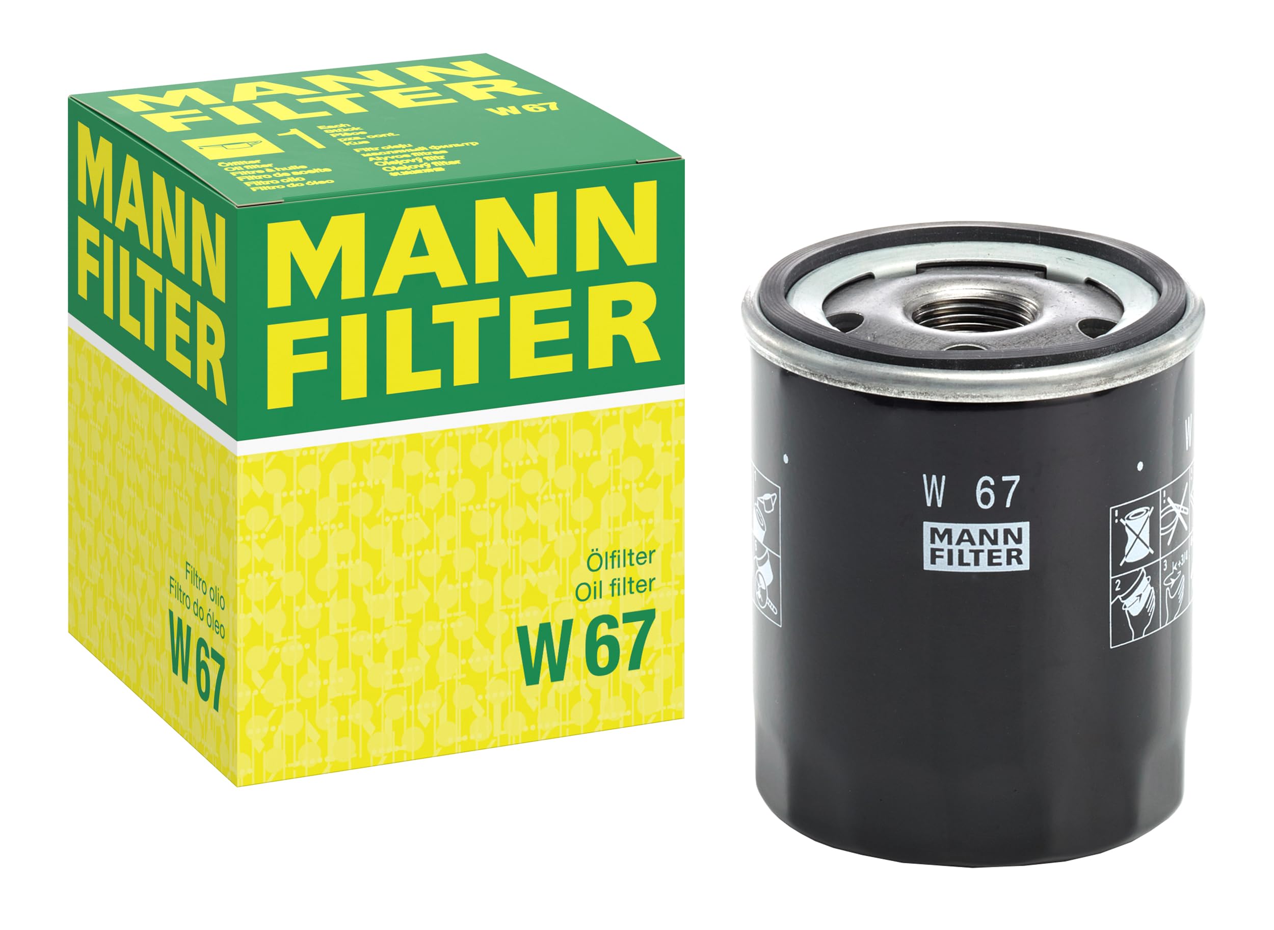 Mann-Filter W 67 - Eļļas filtrs automašīnām ar augstu filtrācijas efektivitāti