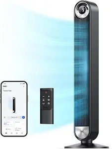 Dreo DOTF09S - Viedais torņa ventilators ar WiFi un Alexa balss vadību, 106 cm, 25 dB