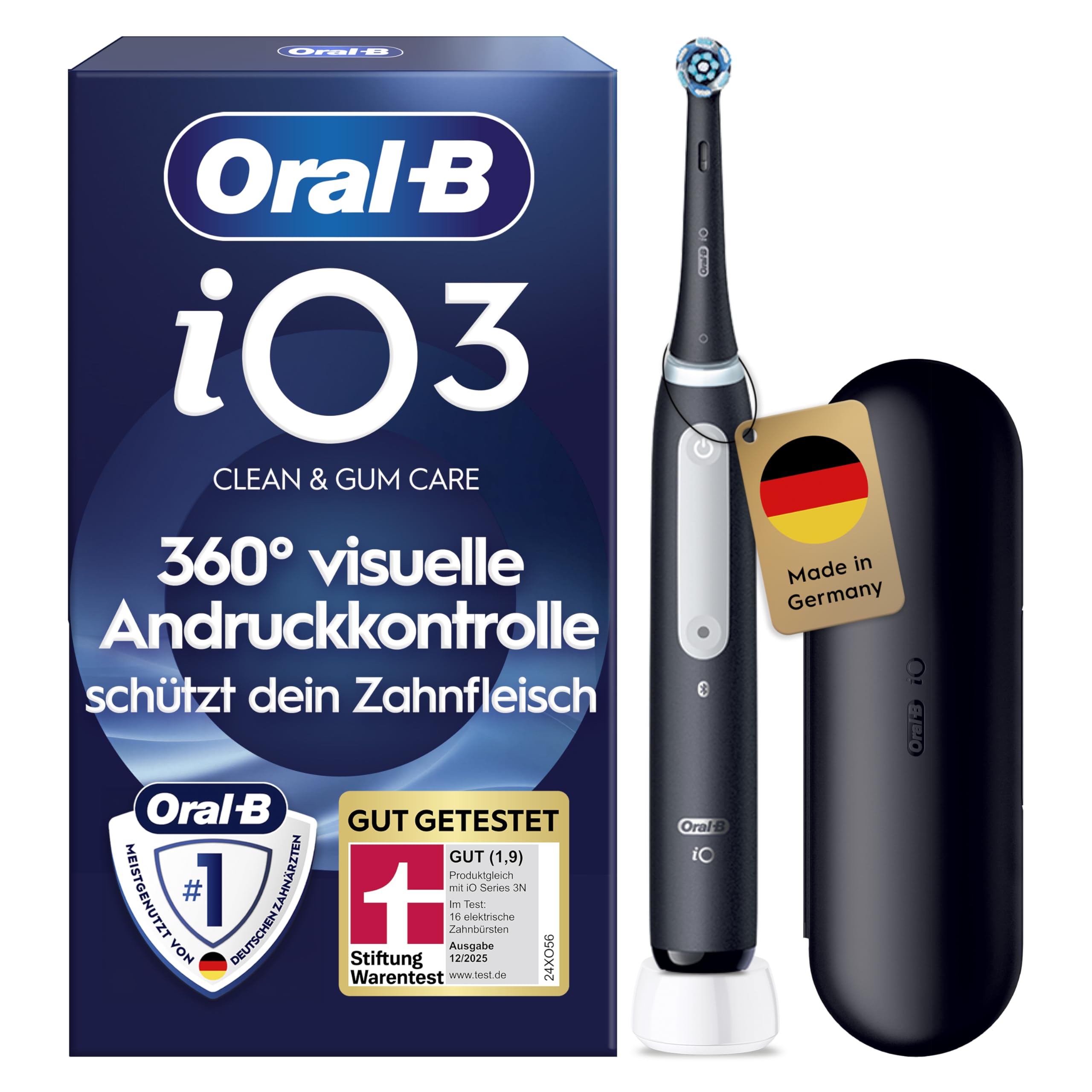 Oral-B iO Series 3 - Elektriskā zobu birste pieaugušajiem, matēti melnā krāsā