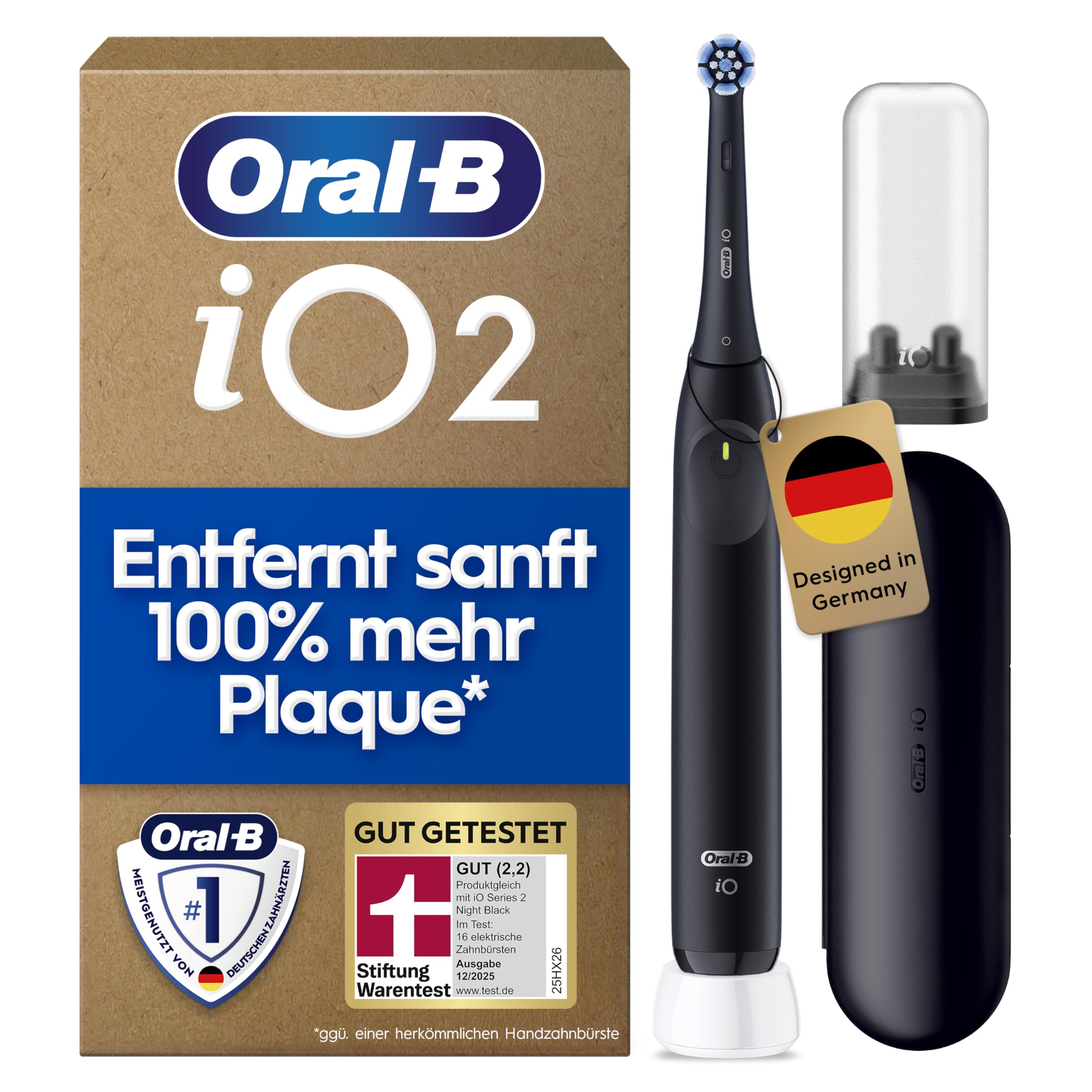 Oral-B iO Series 2 - Elektriskā zobu birste pieaugušajiem, nakts melnā krāsā